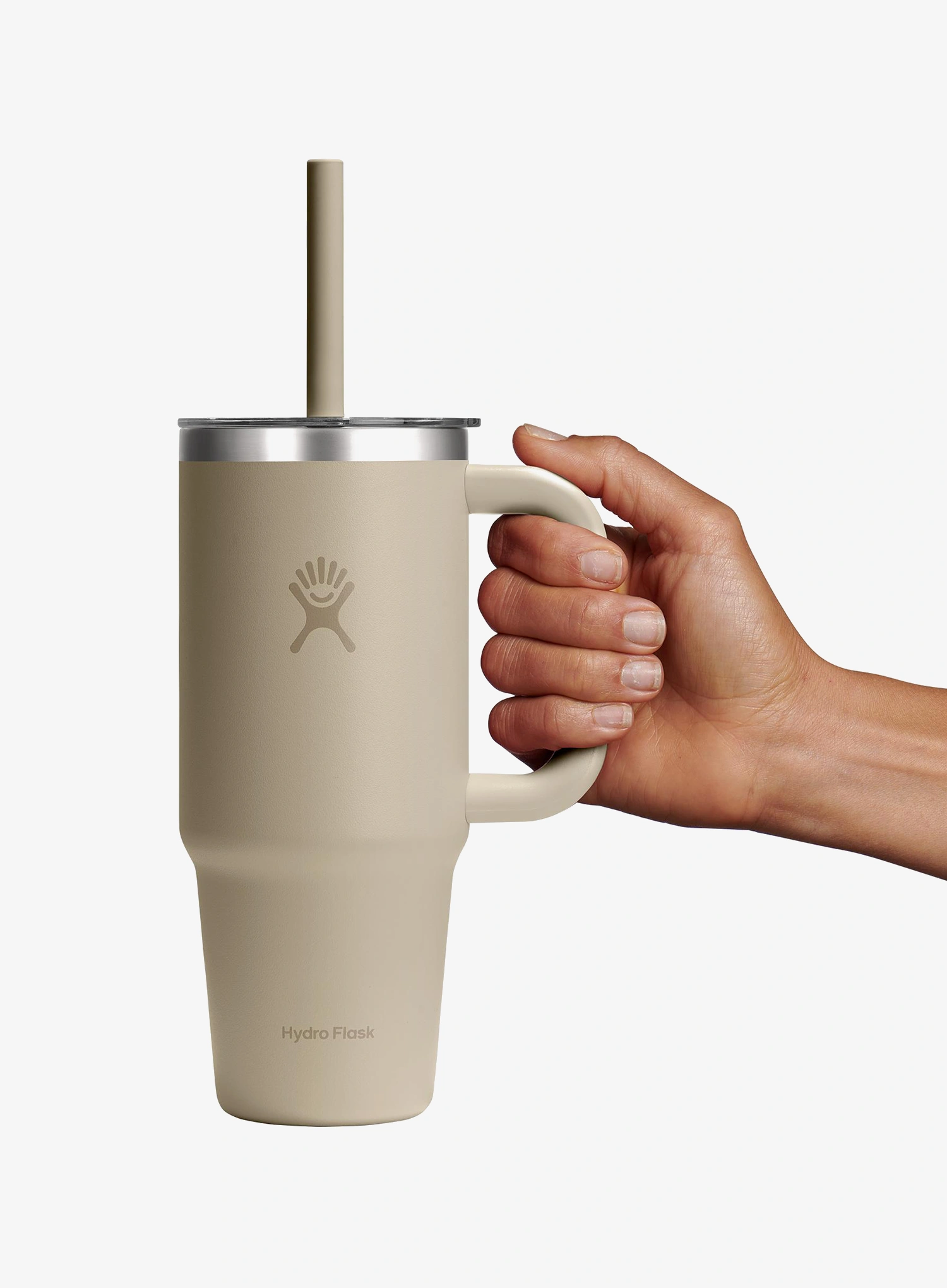 Cana termica Hydro Flask 24 Oz  Travel Tumbler Clear Lid (710 ml) - oat
