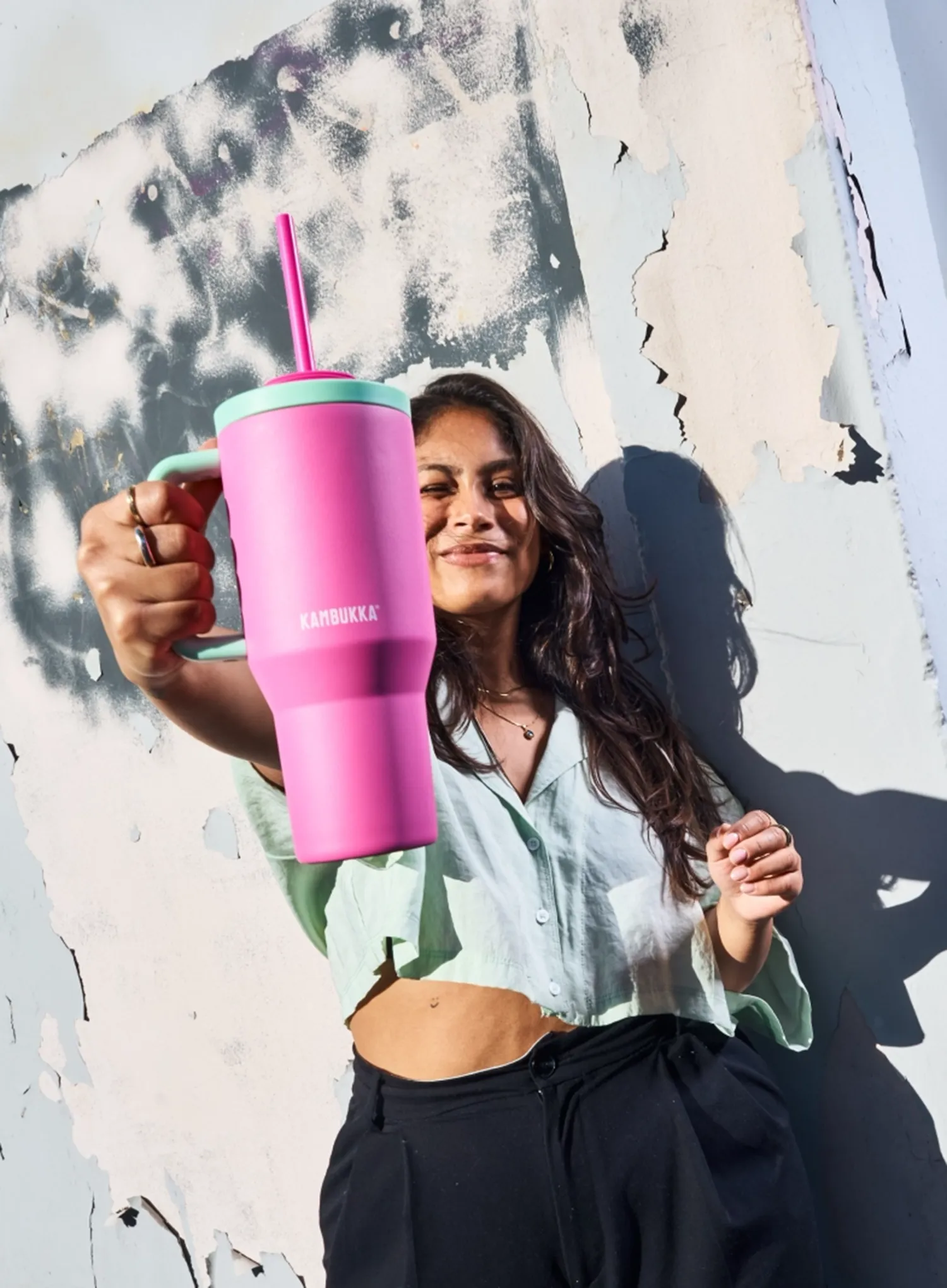 Cana termica Kambukka Rio Tumbler 950 ml - bubblegum mint 