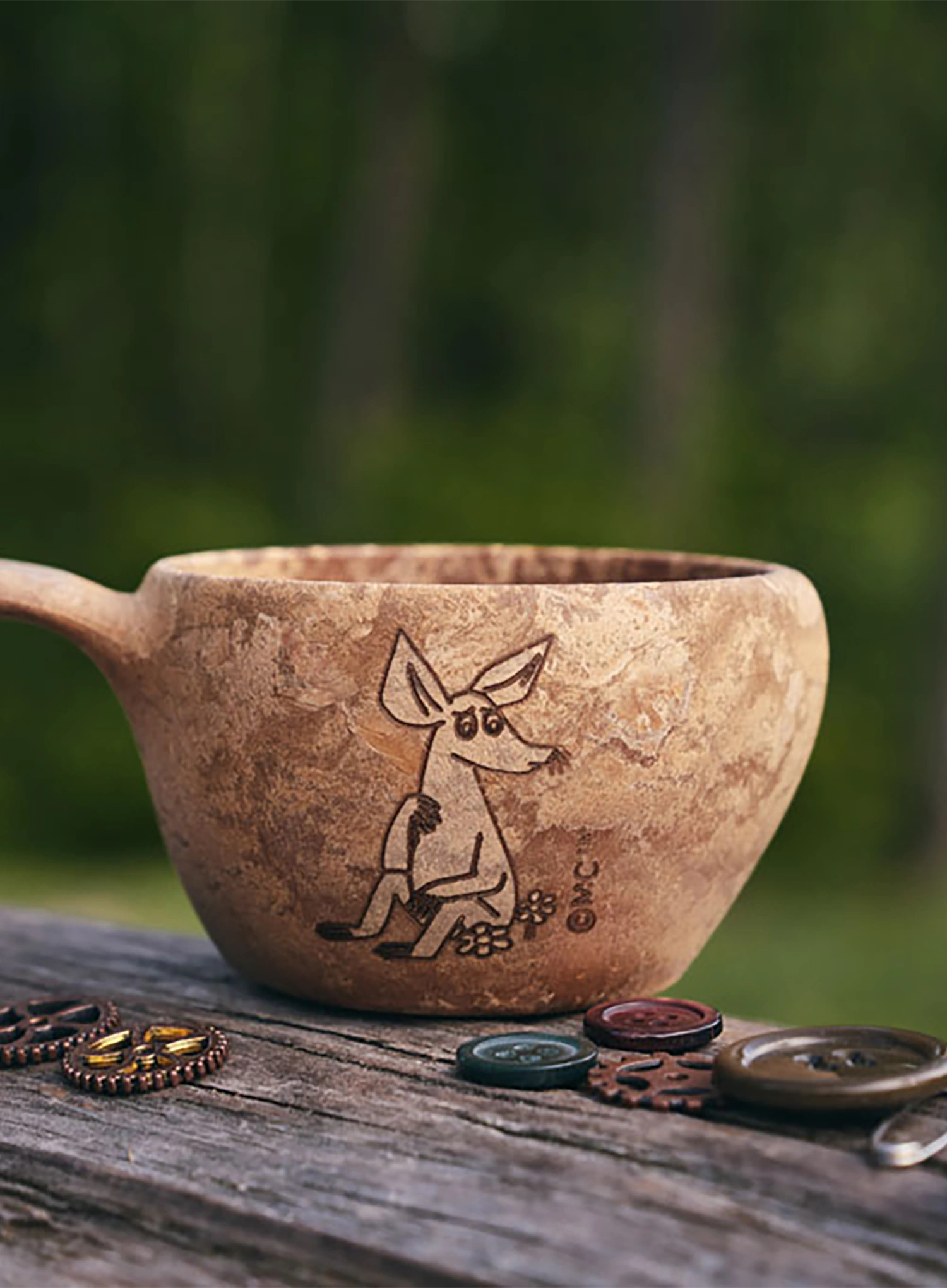 Cană de voiaj Kupilka 12 Moomin Sniff (0,12 l) - brown