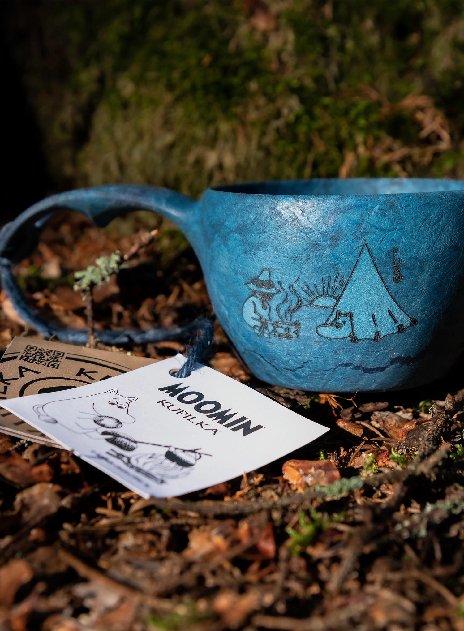 Cană de voiaj Kupilka 21 Moomin Moomins Camping (0,21 l) - blue