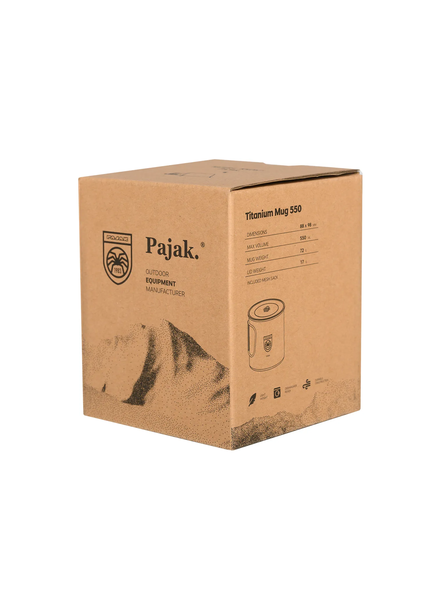 Cană de voiaj Pajak Titanium Mug 550 ml