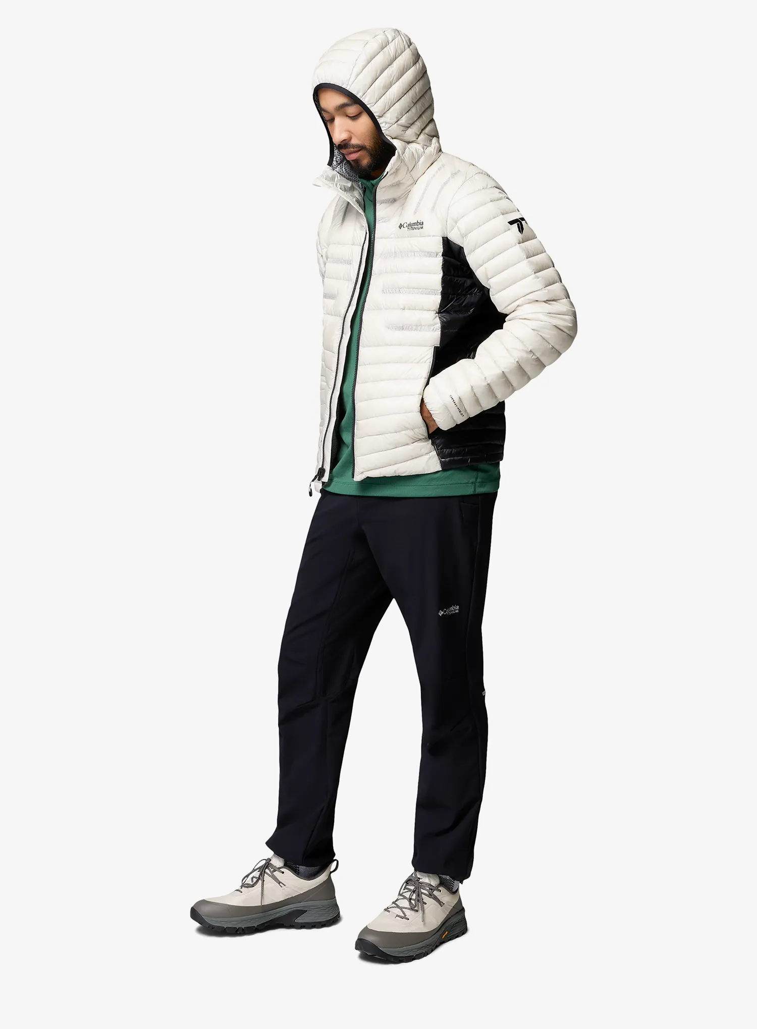 Geaca Columbia Endevour Mountain Down Hooded Jacket - dark stone/black