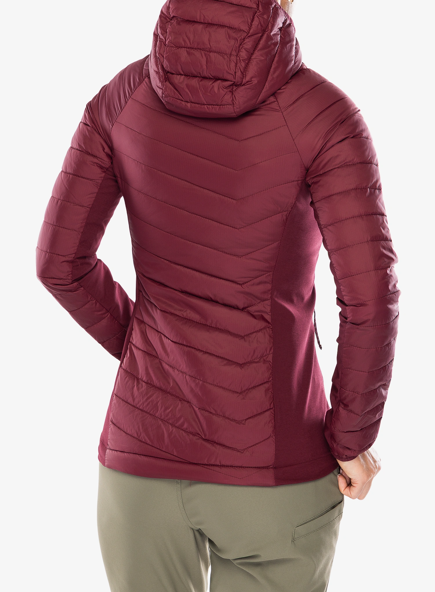 Geaca femei Columbia Powder Pass II Hybrid Hooded Jacket - rich wine