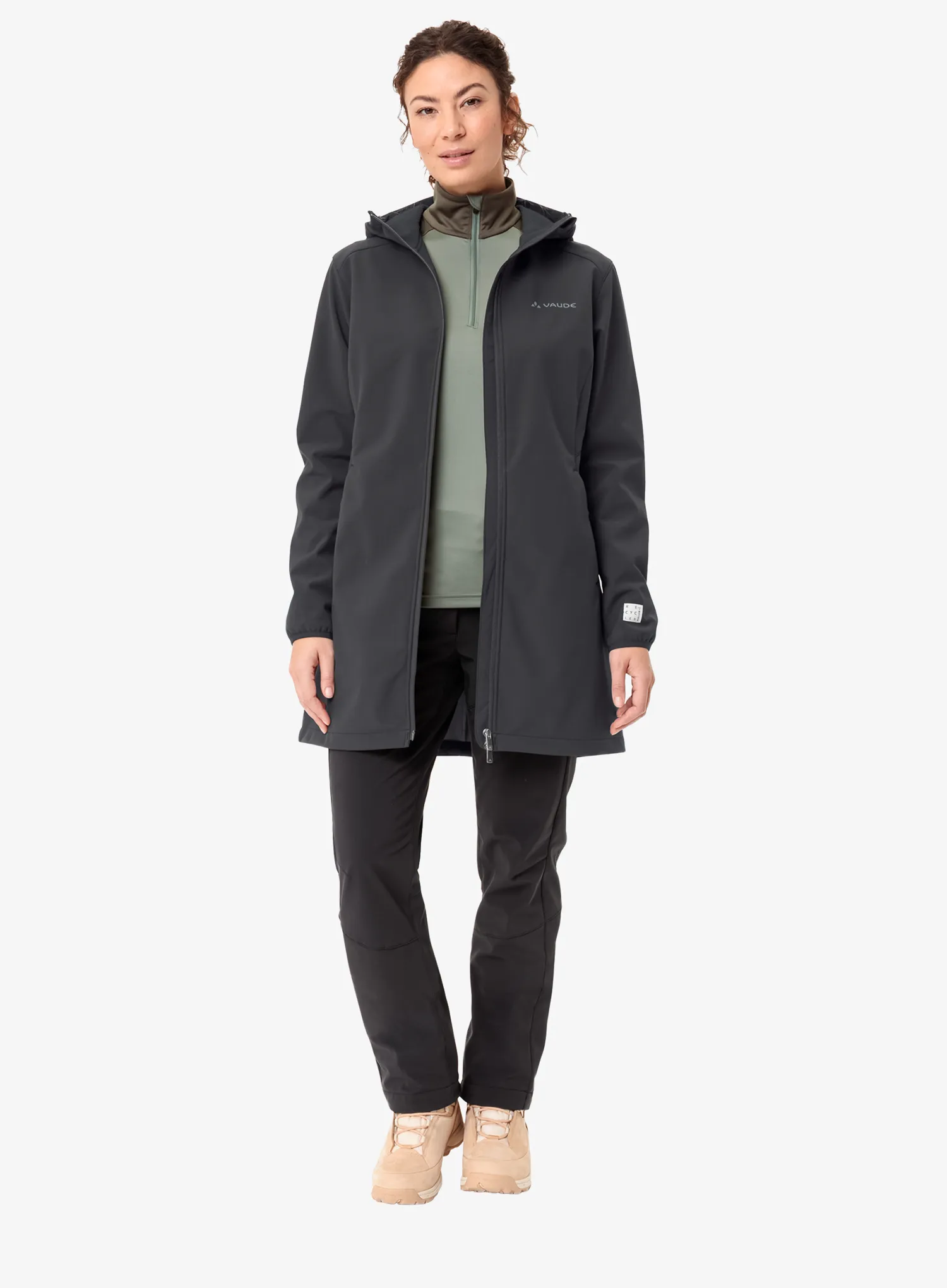 Geaca femei Vaude Moena Softshell Parka - phantom black