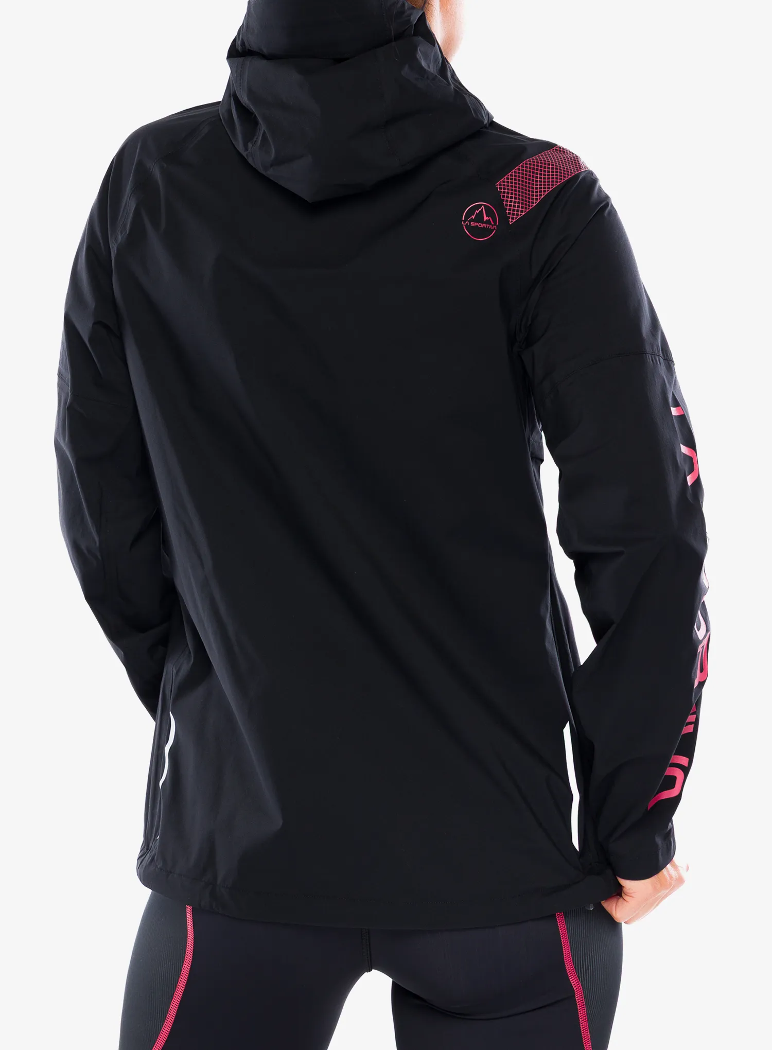 Geaca alergare femei La Sportiva Pocketshell Jacket - black/hibiscus