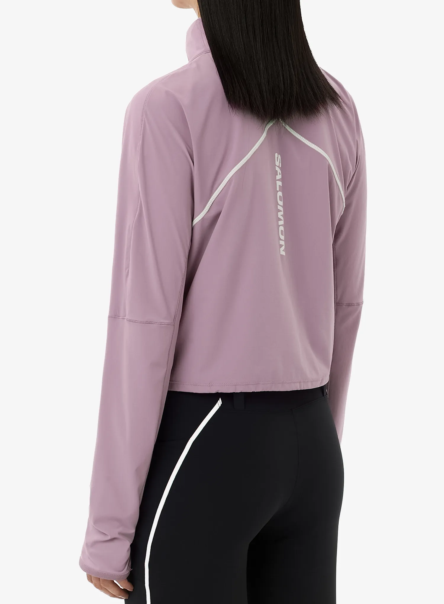 Geaca alergare femei Salomon Sense Aero Hybrid CP PLVR - dawn pink