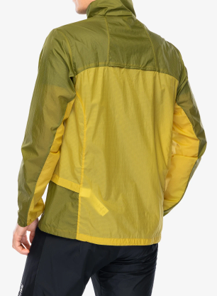 Geaca alergare Patagonia Houdini Stash 1/2 Zip Pullover - bundle green/graze green