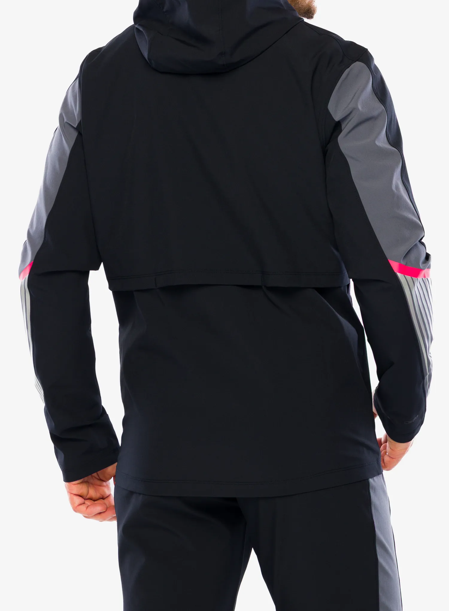 Geaca alergare Under Armour Velociti Storm Hooded Jkt - black/castlerock/reflective