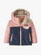 Geacă pentru copii Patagonia Reversible Tribbles Hoody - new navy/mallow pink