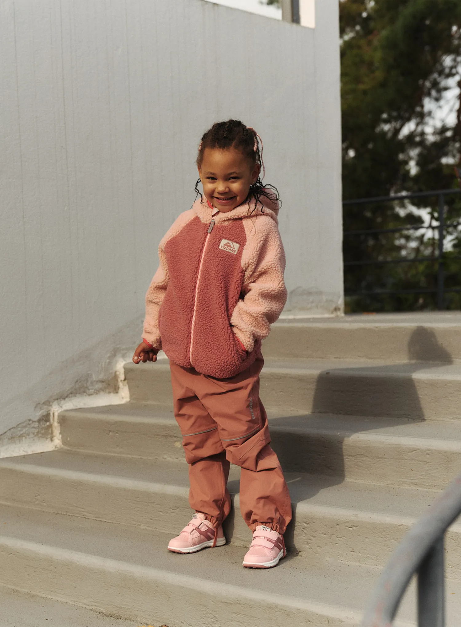 Geacă pentru fete Viking Play Reversible Pile Jacket - light pink