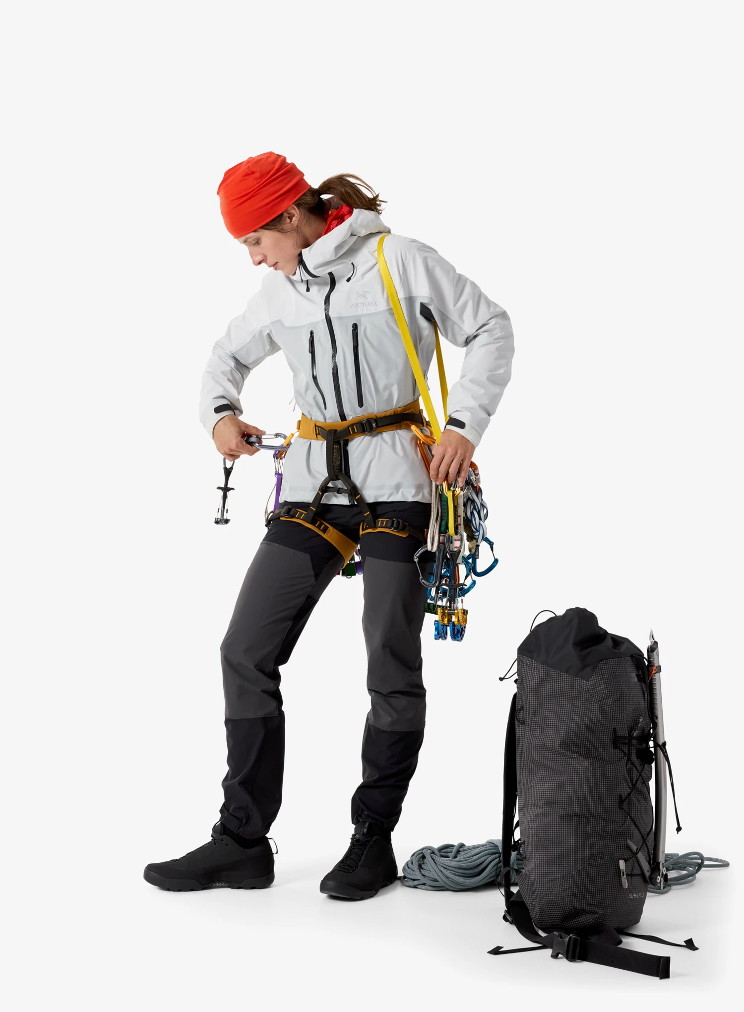 Geaca GORE-TEX femei Arcteryx Alpha Jacket - arctic silk/solitude