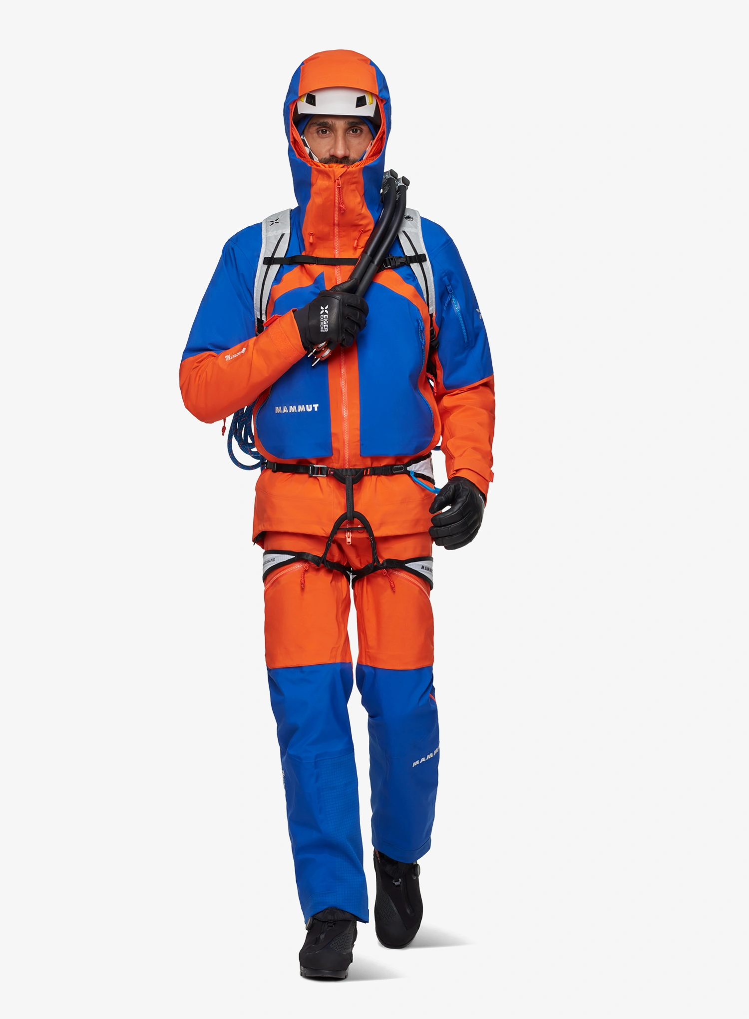 Geaca impermeabila Mammut Eiger Nordwand Pro HS Hooded Jacket - eiger orange/eiger blue