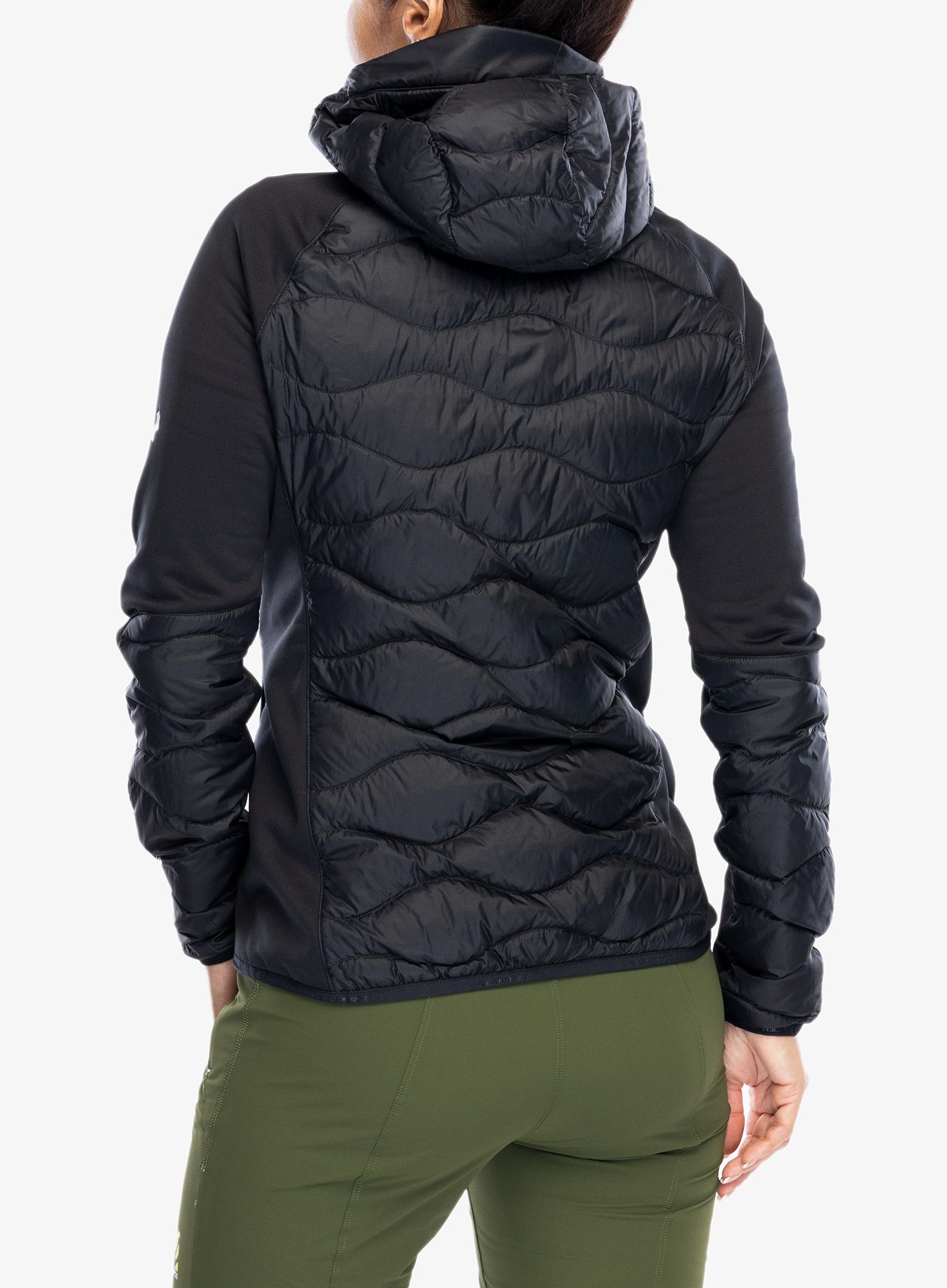 Geaca hibridă femei Peak Performance Helium Down Hybrid Hood - black