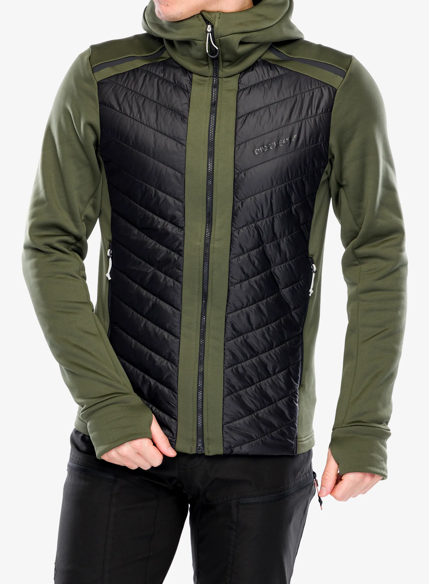 Geaca hibridă Didriksons Zuko Full Zip - deep green