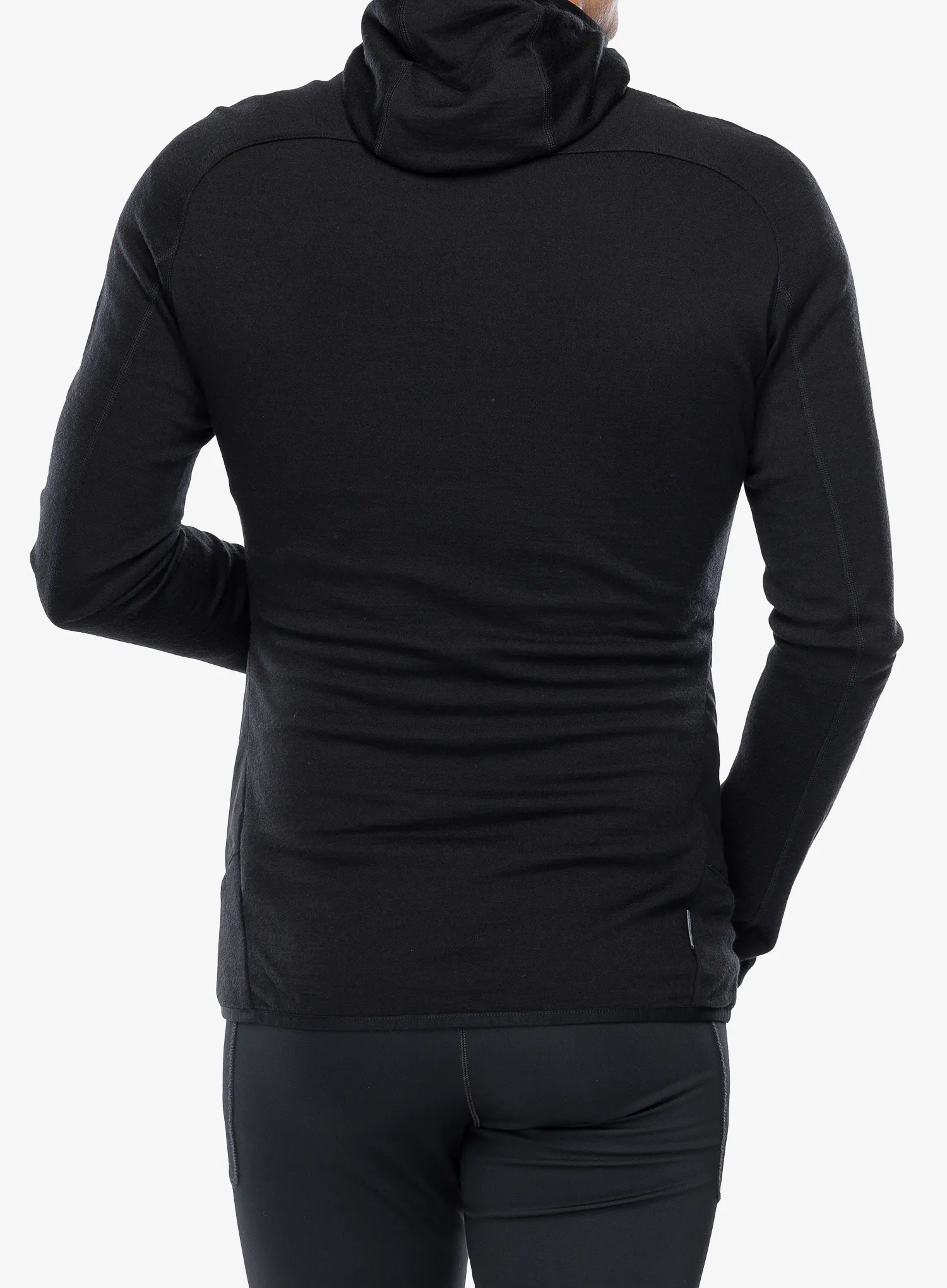 Geaca hibridă Icebreaker Merino Quantum Hybrid LS Zip Hoodie - black