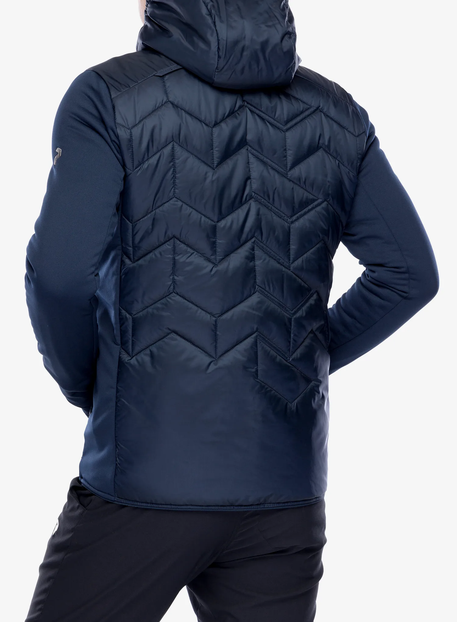 Geaca hibridă Peak Performance Elevate Liner Hybrid Hood - blue shadow