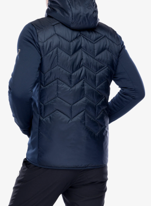 Geaca hibridă Peak Performance Elevate Liner Hybrid Hood - blue shadow