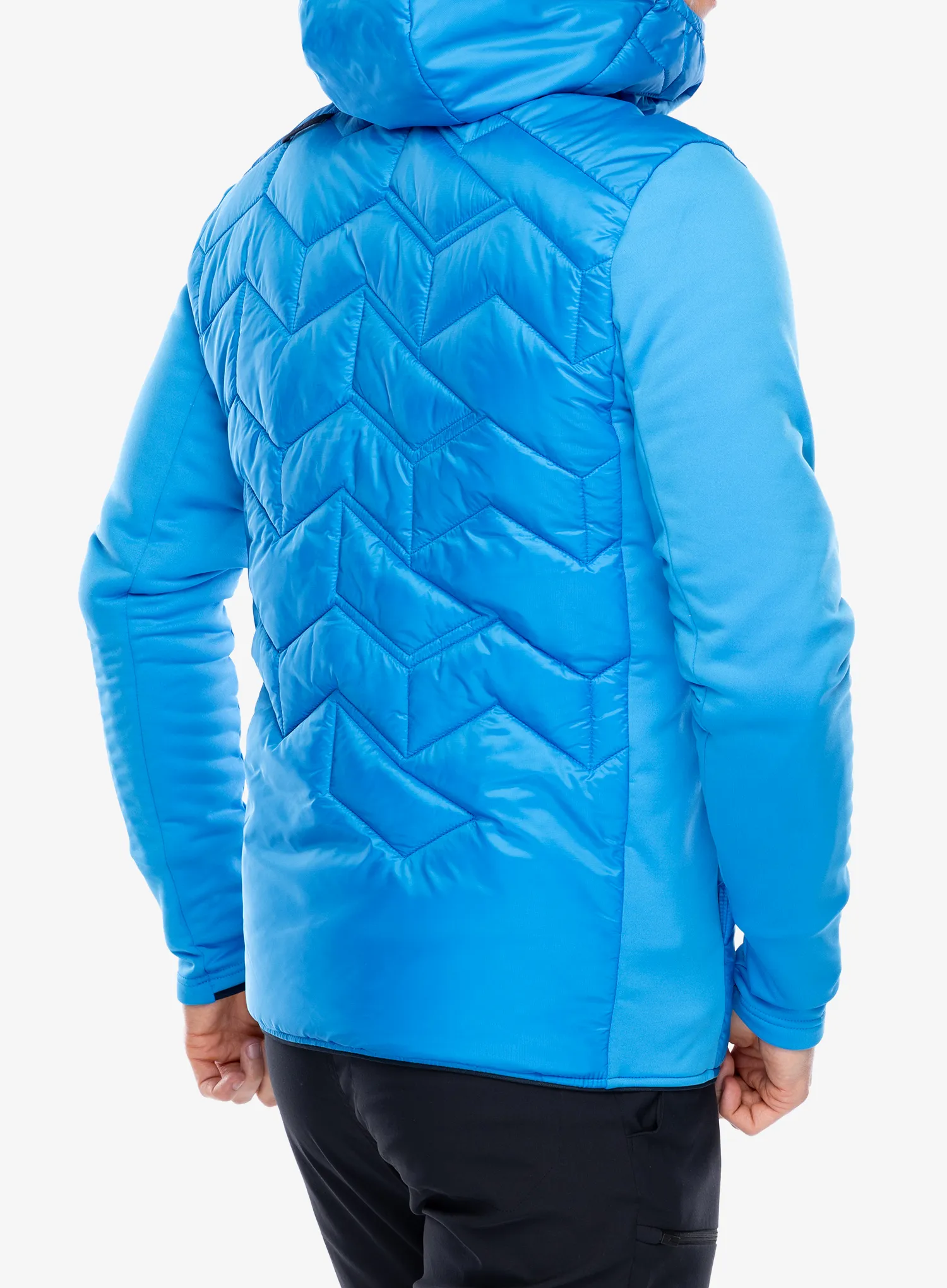 Geaca hibridă Peak Performance Elevate Liner Hybrid Hood - brilliant blue