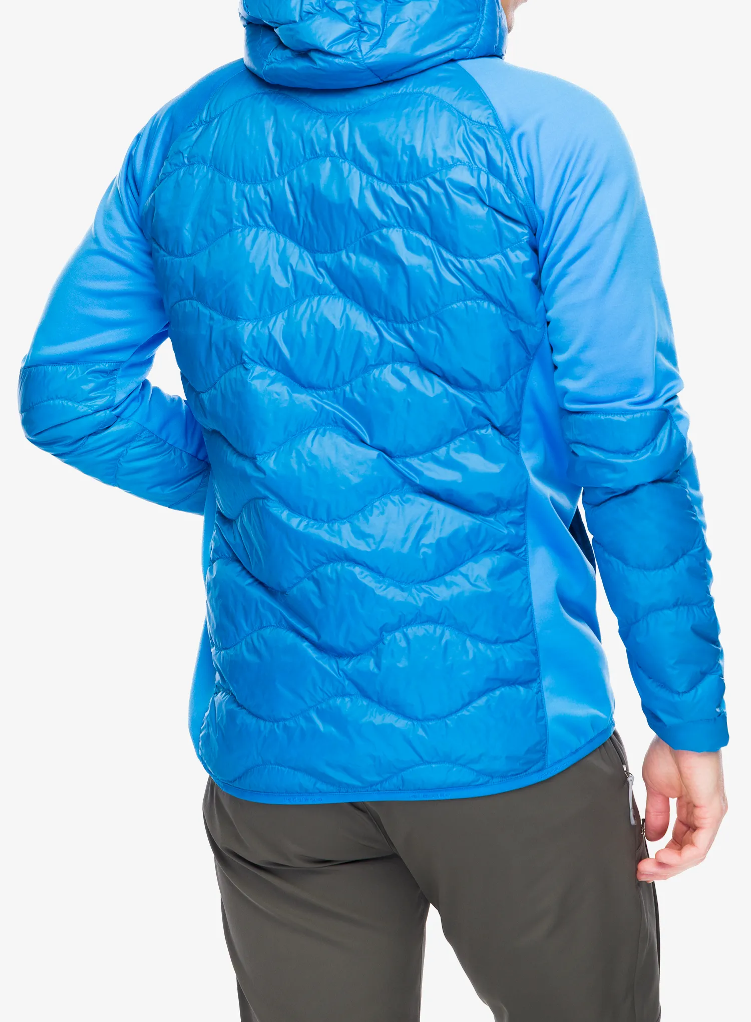 Geaca hibridă Peak Performance Helium Down Hybrid Hood - brilliant blue