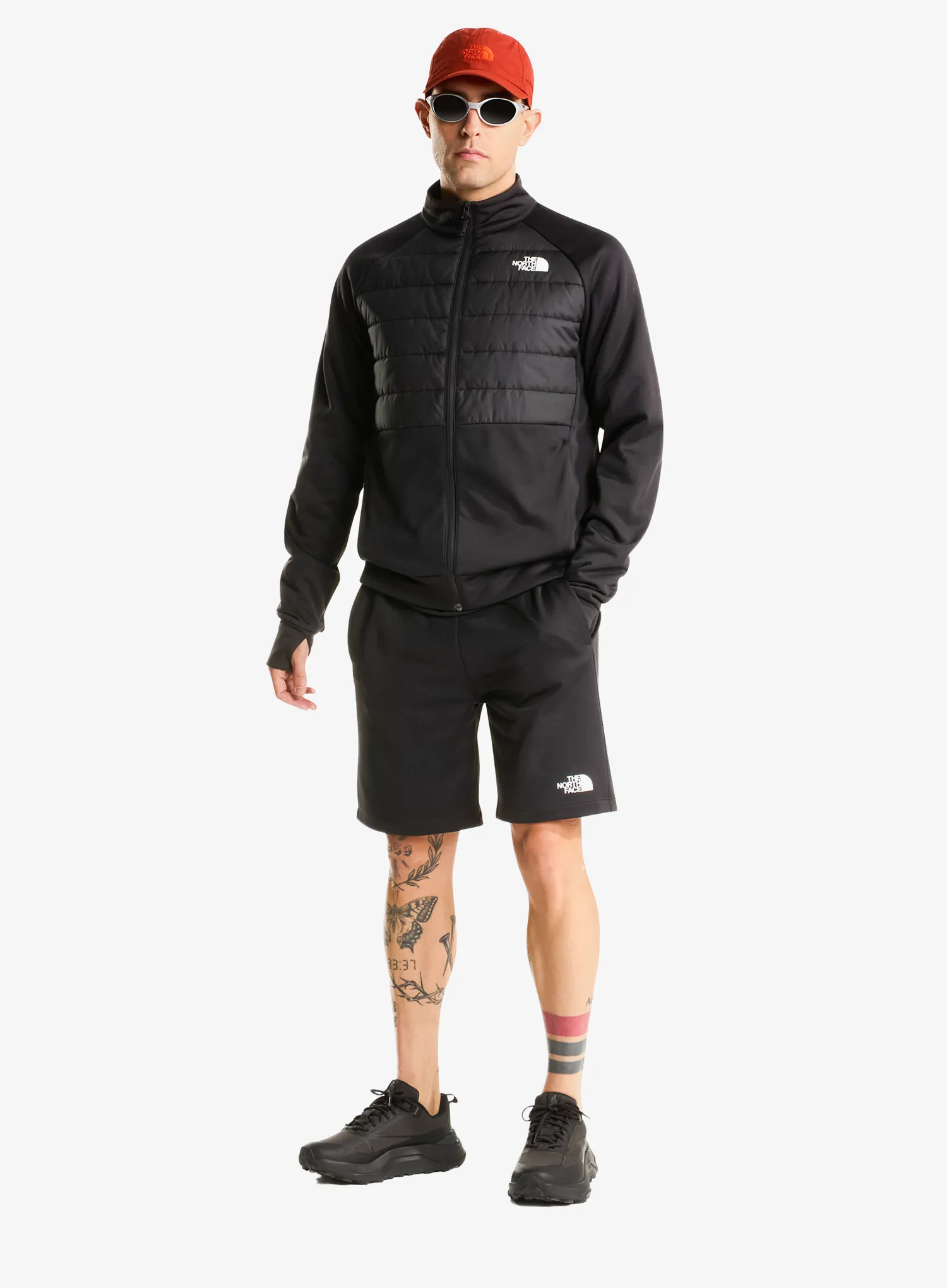 Geaca hibridă The North Face Reaxion 2.0 Fleece Hybrid Full Zip Jacket - tnf black heather