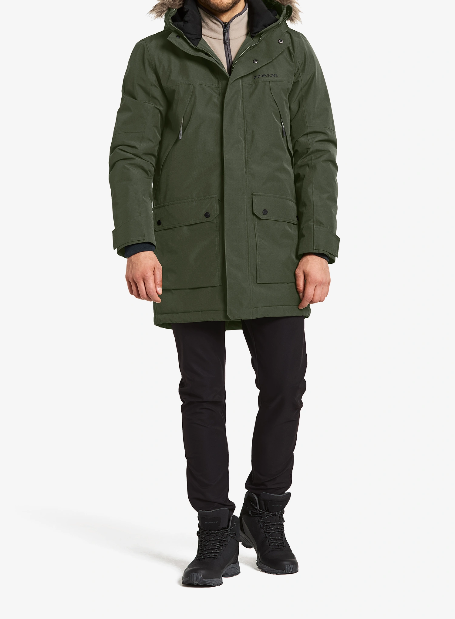 Geaca izolată Didriksons Rick Parka 2 - deep green