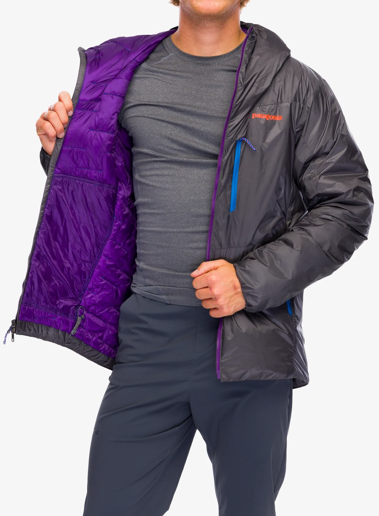 Geaca izolată Patagonia DAS Light Hoody - forge grey