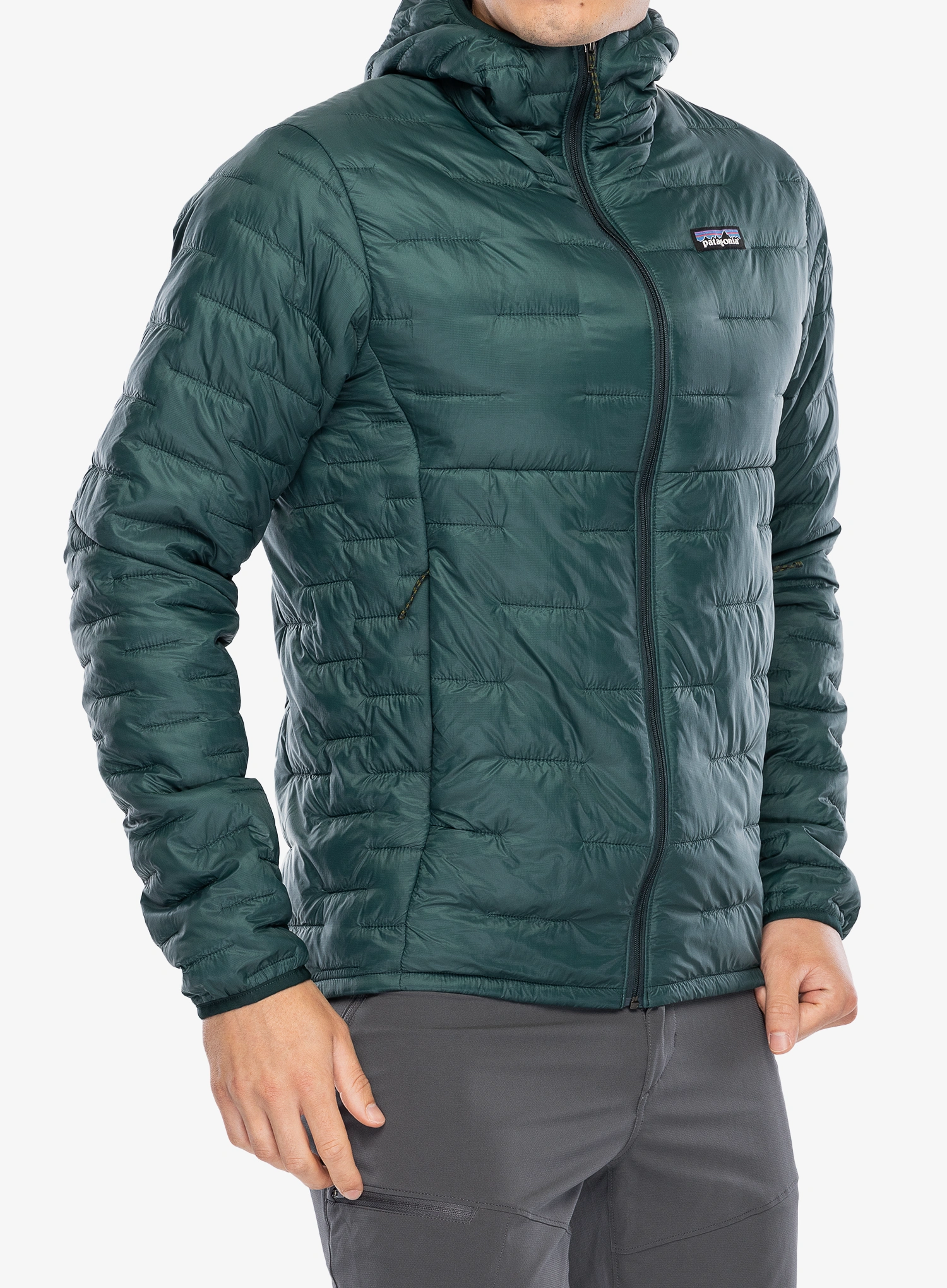 Geaca izolată Patagonia Micro Puff Hoody - cascade green