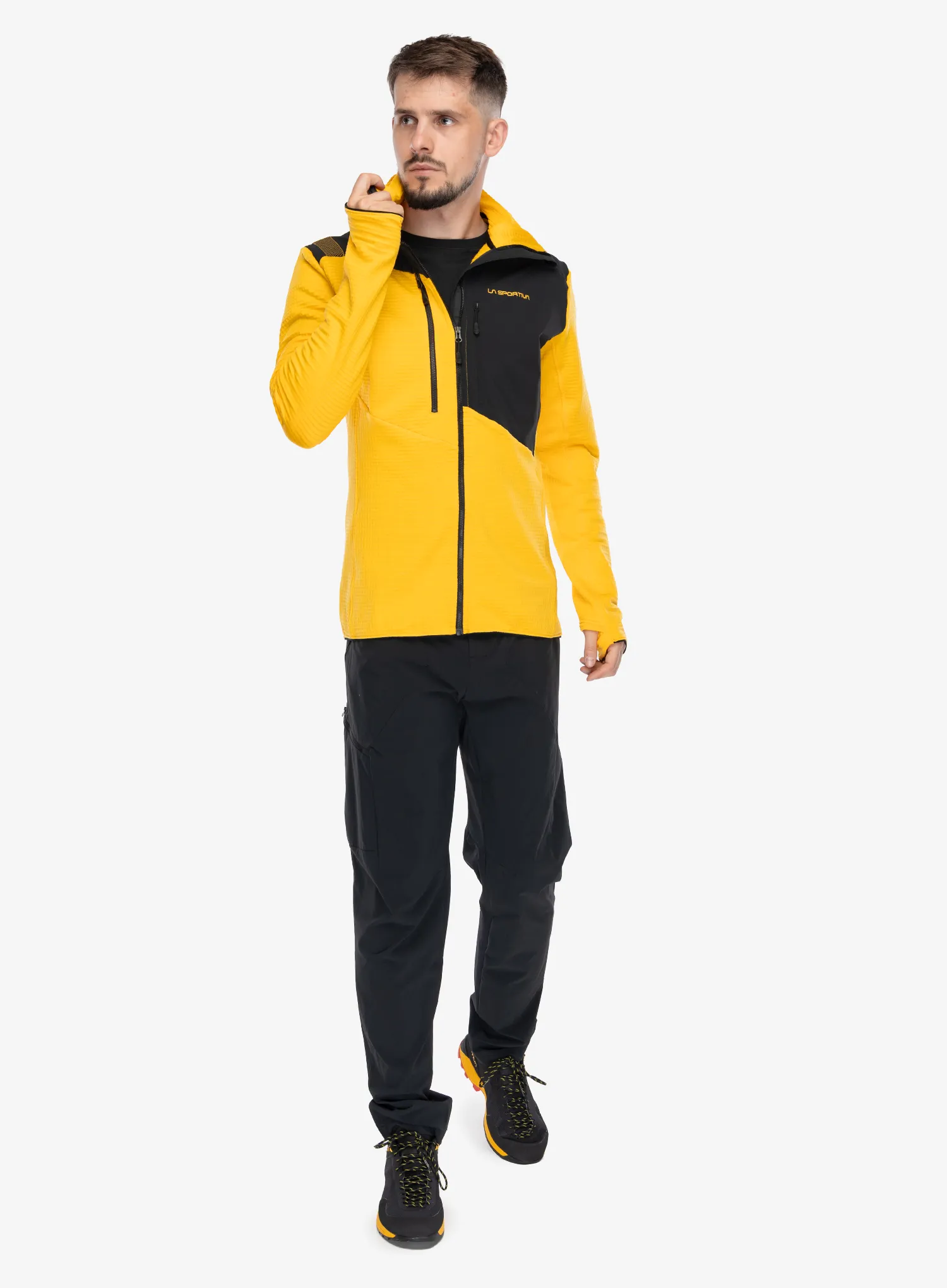 Jachetă fleece La Sportiva Lucendro Thermal Hoody - yellow/black