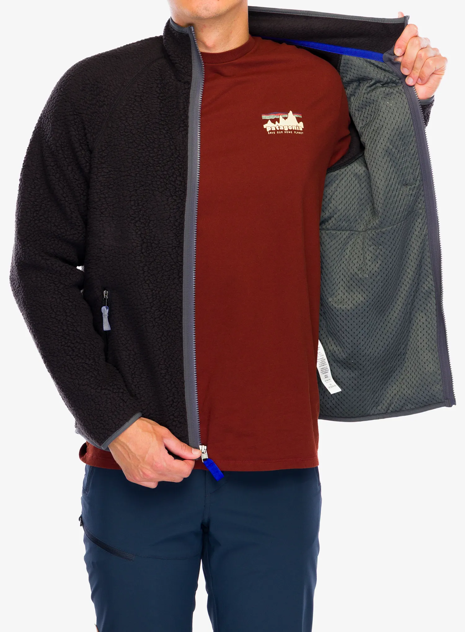 Jachetă fleece Patagonia Retro Pile Jacket - black/forge grey