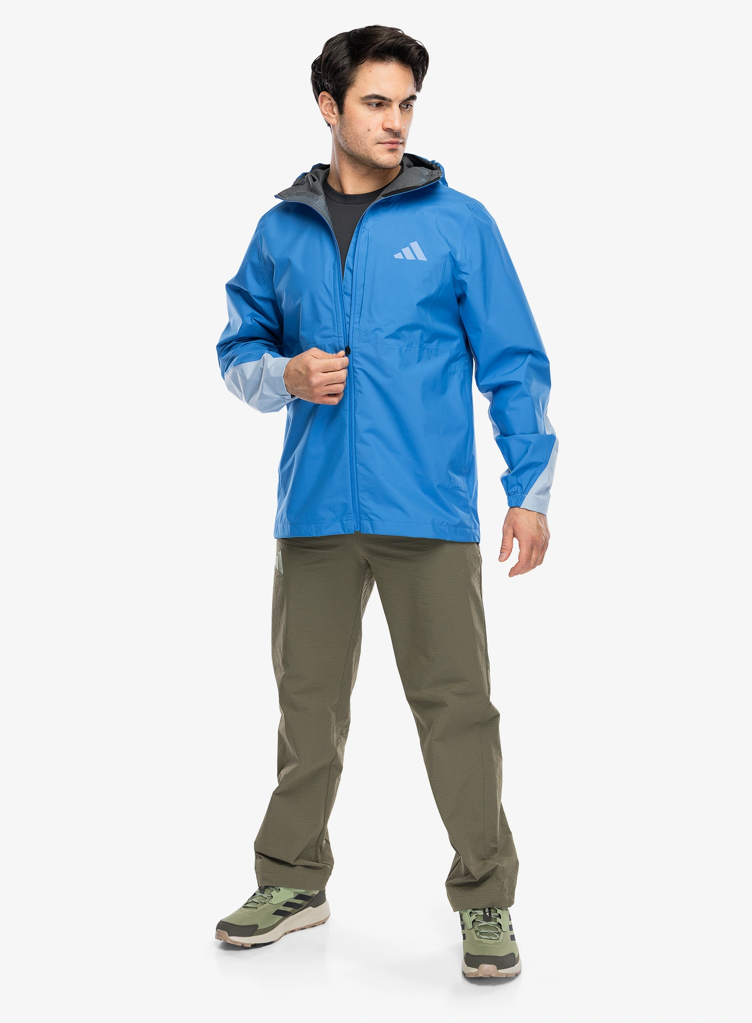 Scurta de ploaie adidas TERREX Multi 2.5l Climaproof Rain Jacket - ray blue/glow blue