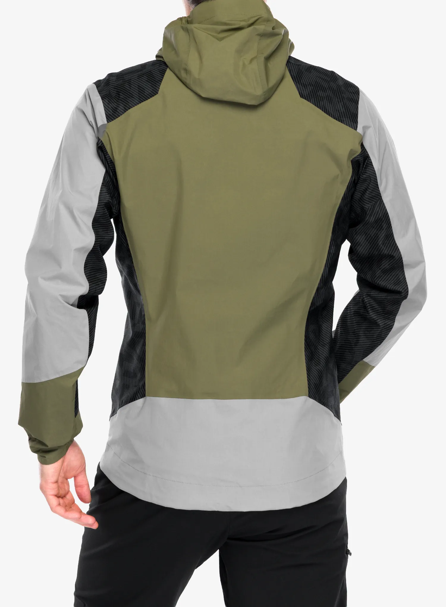 Scurta de ploaie adidas TERREX Xperior Hybrid Primeknit Rain Jkt - ch solid grey/olive stra/carb