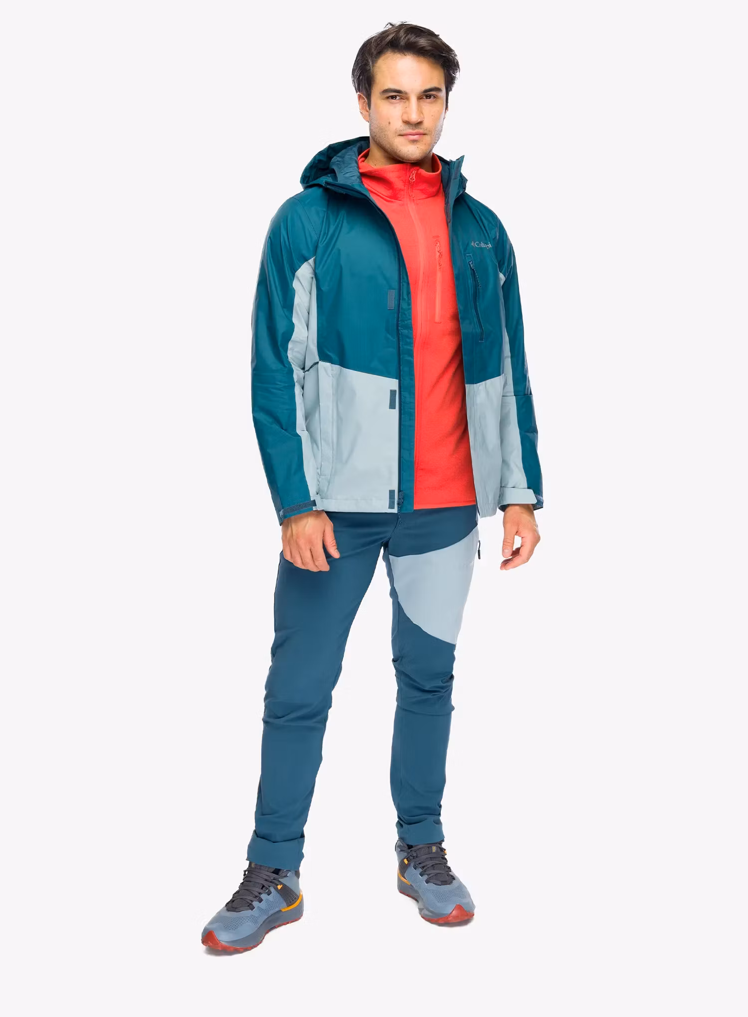 Scurta de ploaie Columbia Pouring Adventure III Jacket - everblue/crushed blue