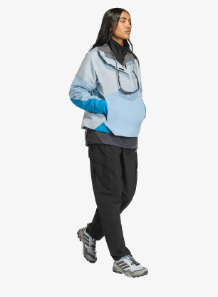 Geaca de ploaie femei adidas TERREX Xploric 2.5L Climaproof Anorak - crystal sky/glow blue/ray blue