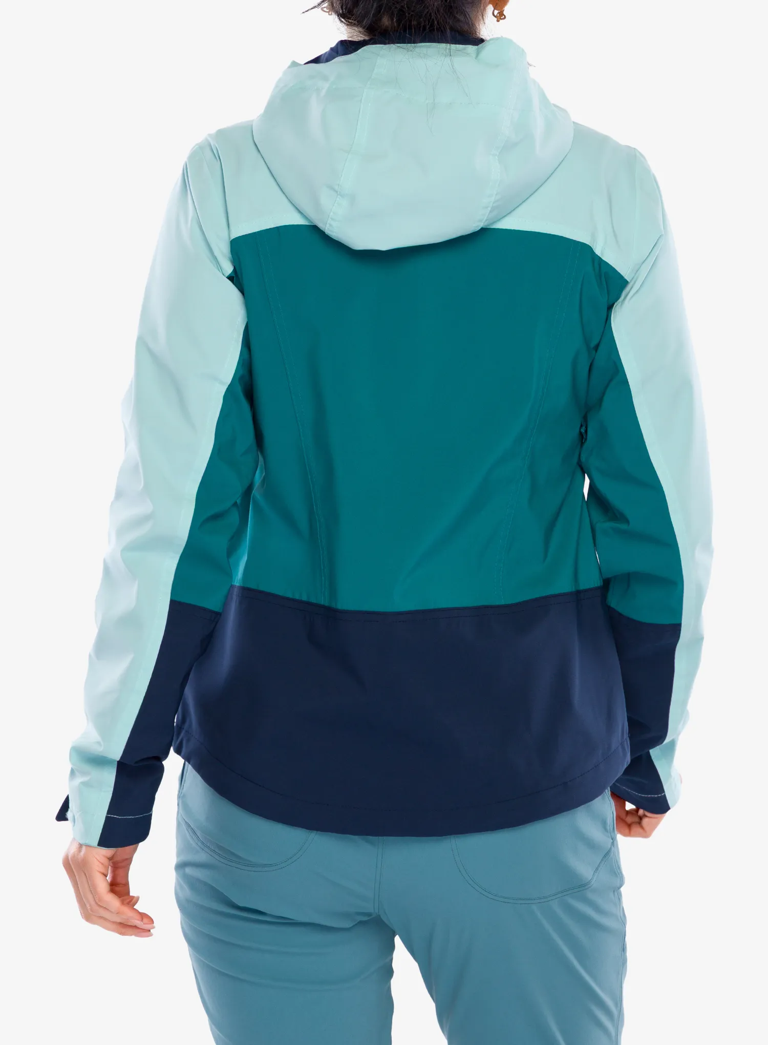Geaca de ploaie femei Columbia Boulder Falls Jacket - river blue/cl navy/spray