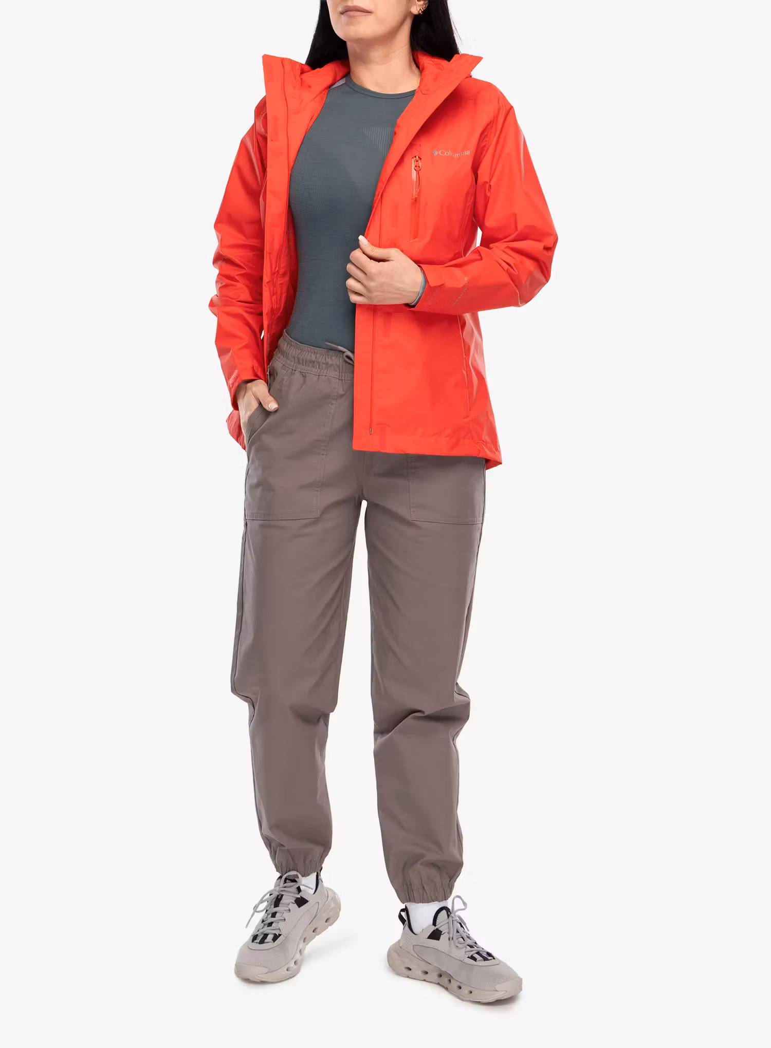 Geaca de ploaie femei Columbia Pouring Adventure III Jacket - poppy red