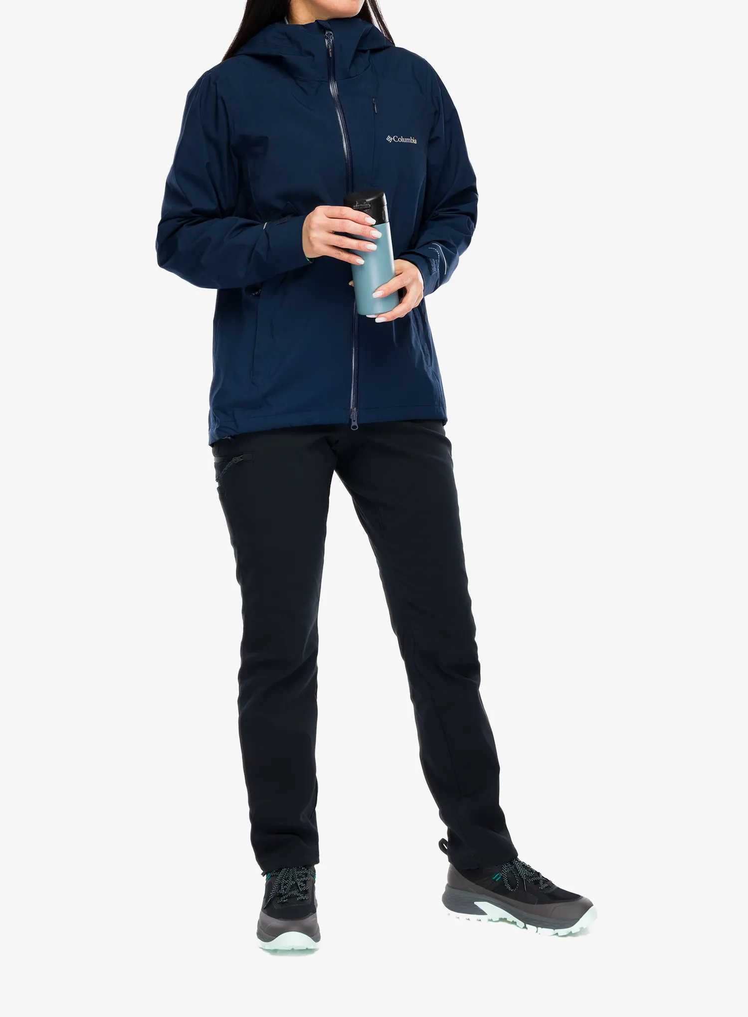 Geaca de ploaie femei Columbia Trailborne 2.5L Shell - collegiate navy