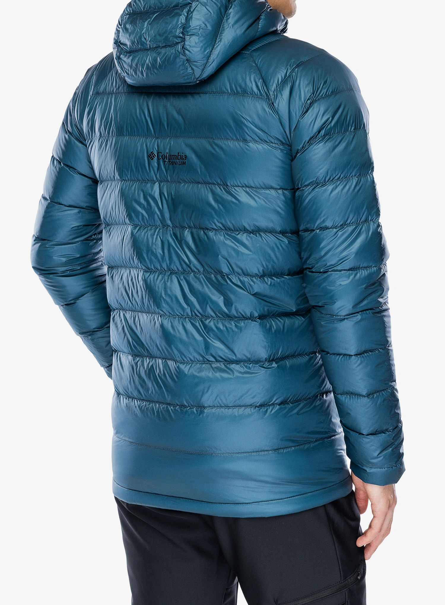 Geaca matlasata Columbia Arctic Crest Down Hooded Jacket - everblue