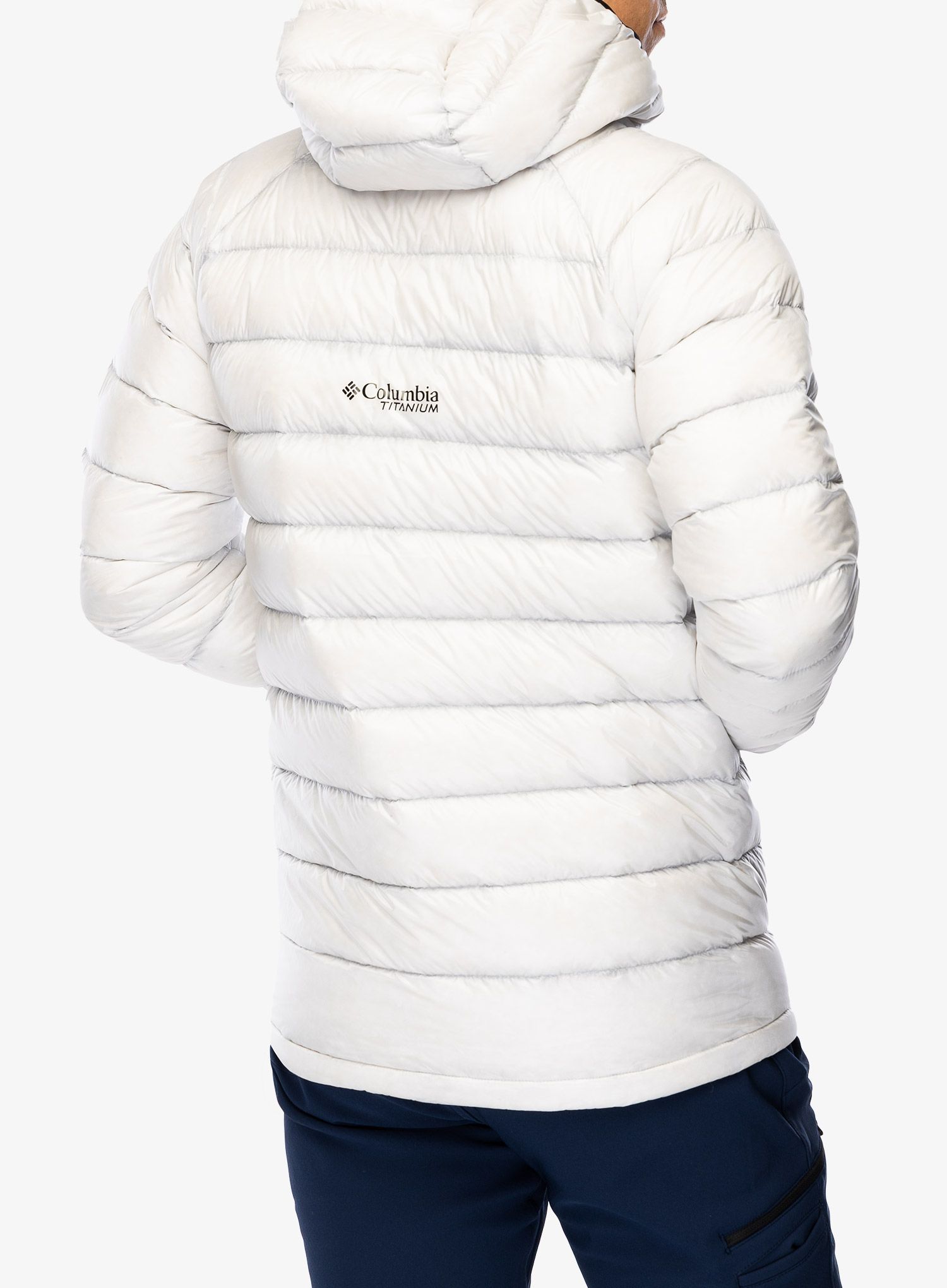 Geaca matlasata Columbia Arctic Crest Down Hooded Jacket - nimbus grey