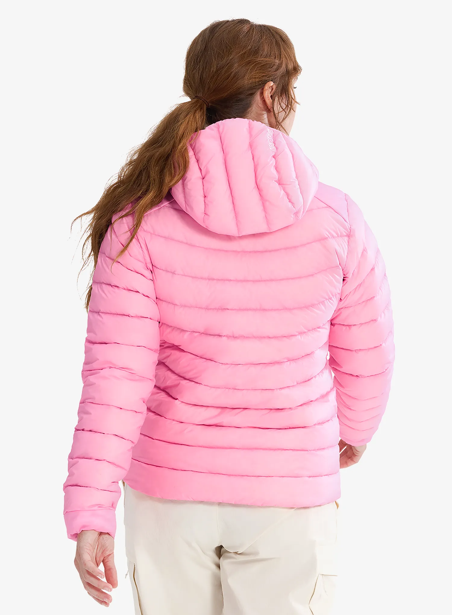 Geaca matlasata femei Arcteryx Cerium Hoody - pineberry
