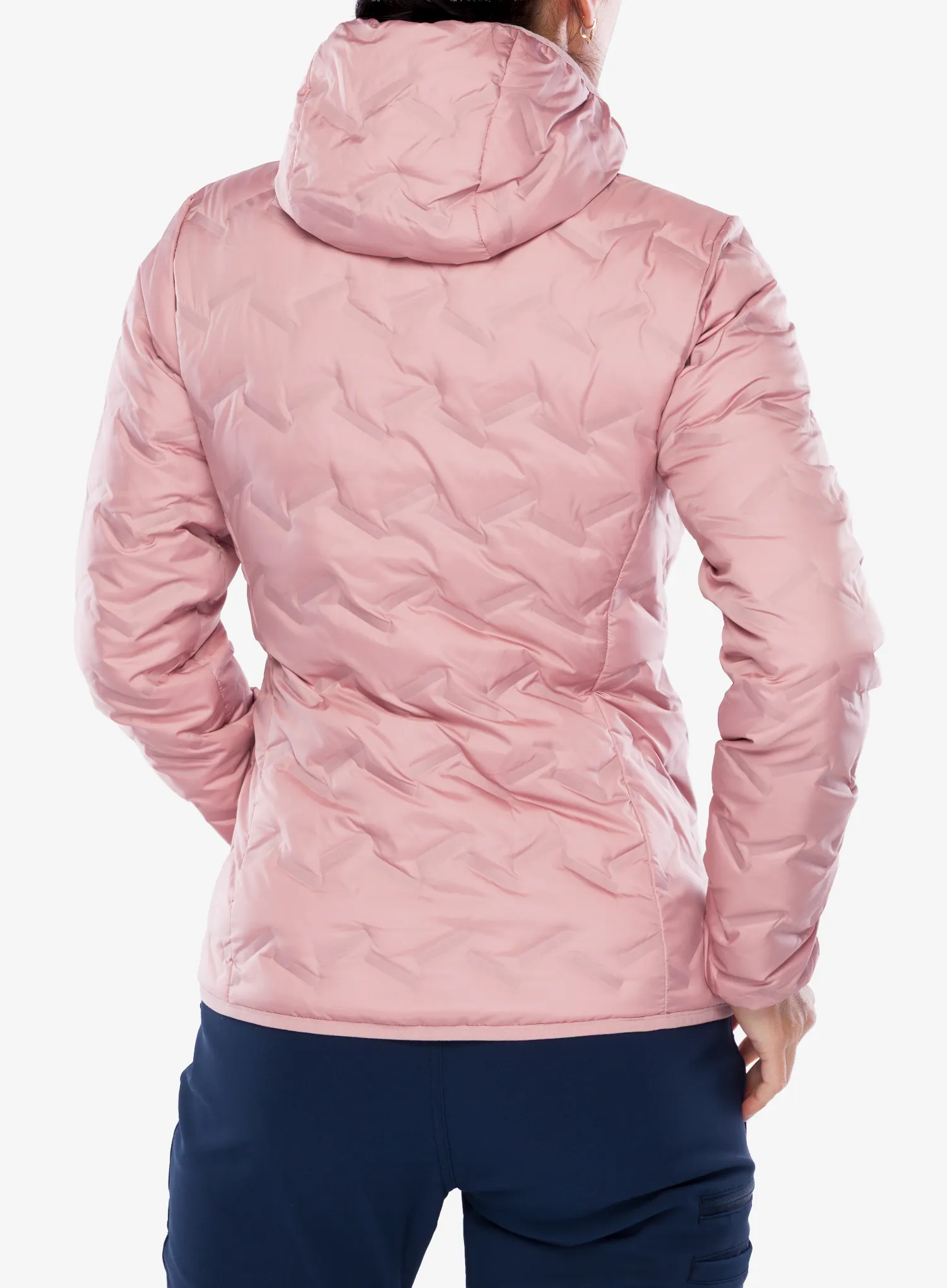 Geaca matlasata femei Columbia Delta Ridge II Down Hooded Jacket - eraser pink
