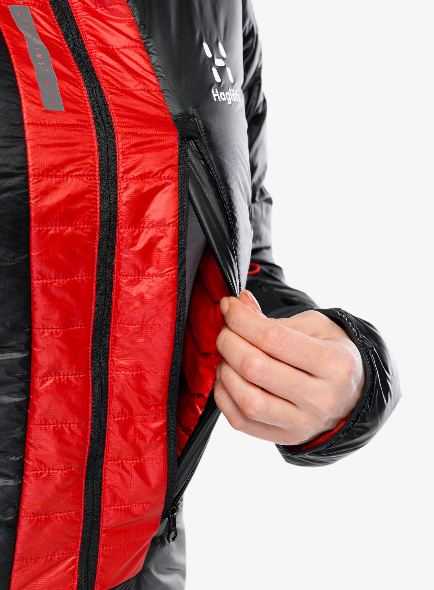 Geaca matlasata femei Haglofs L.I.M ZT Down Jacket - zenith red