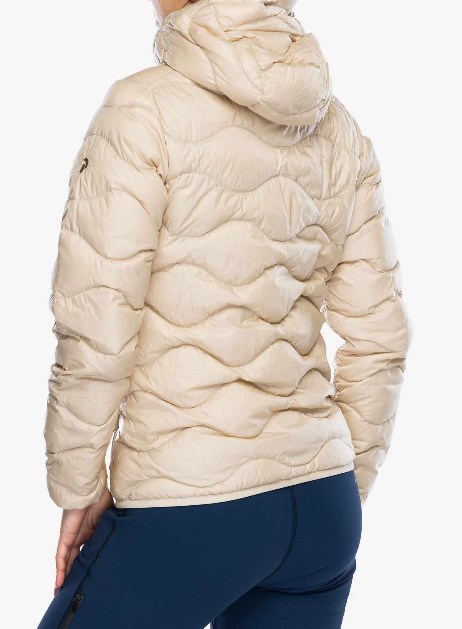 Geaca matlasata femei Peak Performance Helium Down Hood Jacket - sand fog
