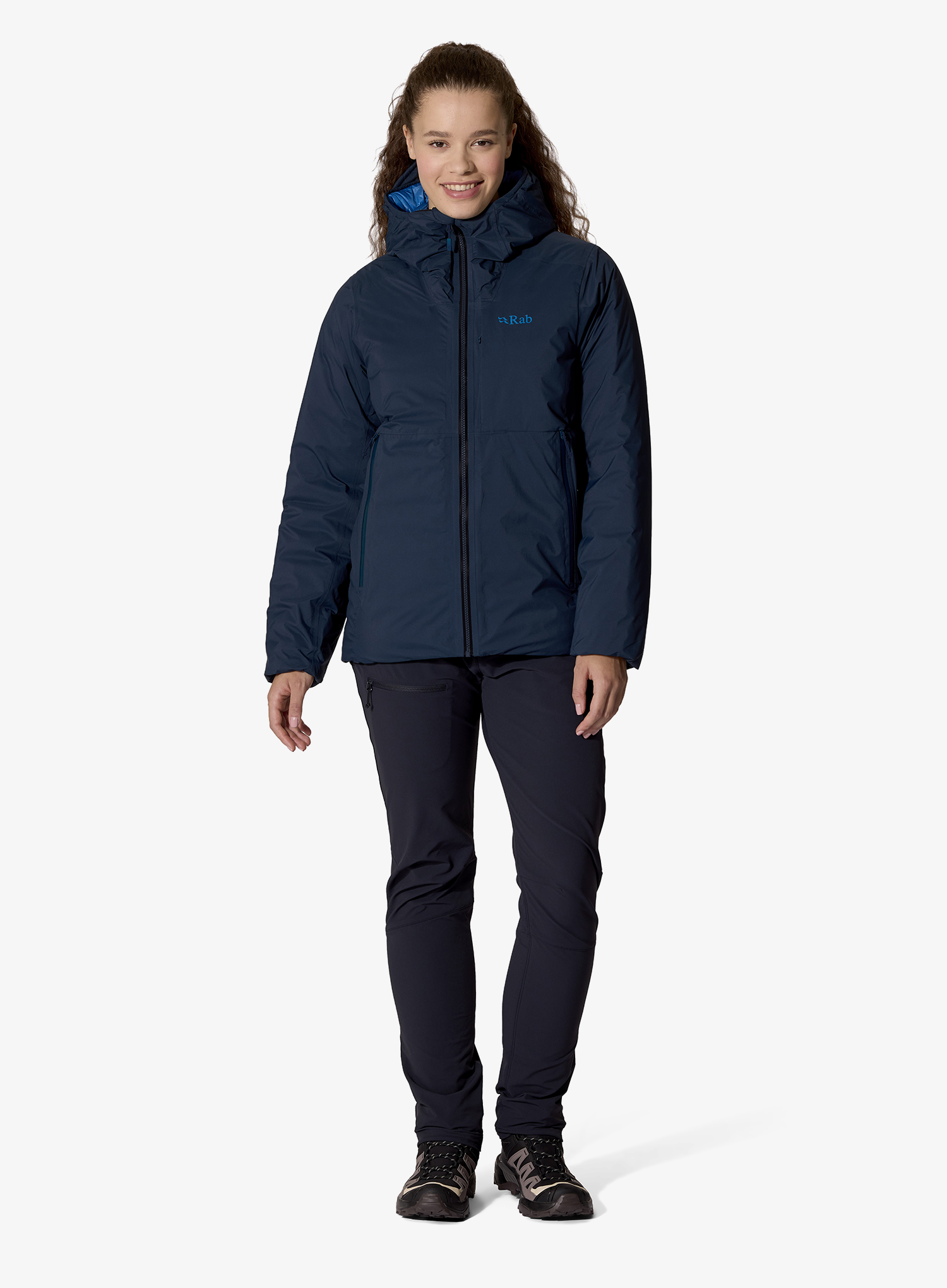 Geaca matlasata femei Rab Microlight Shield Jacket - galaxy blue