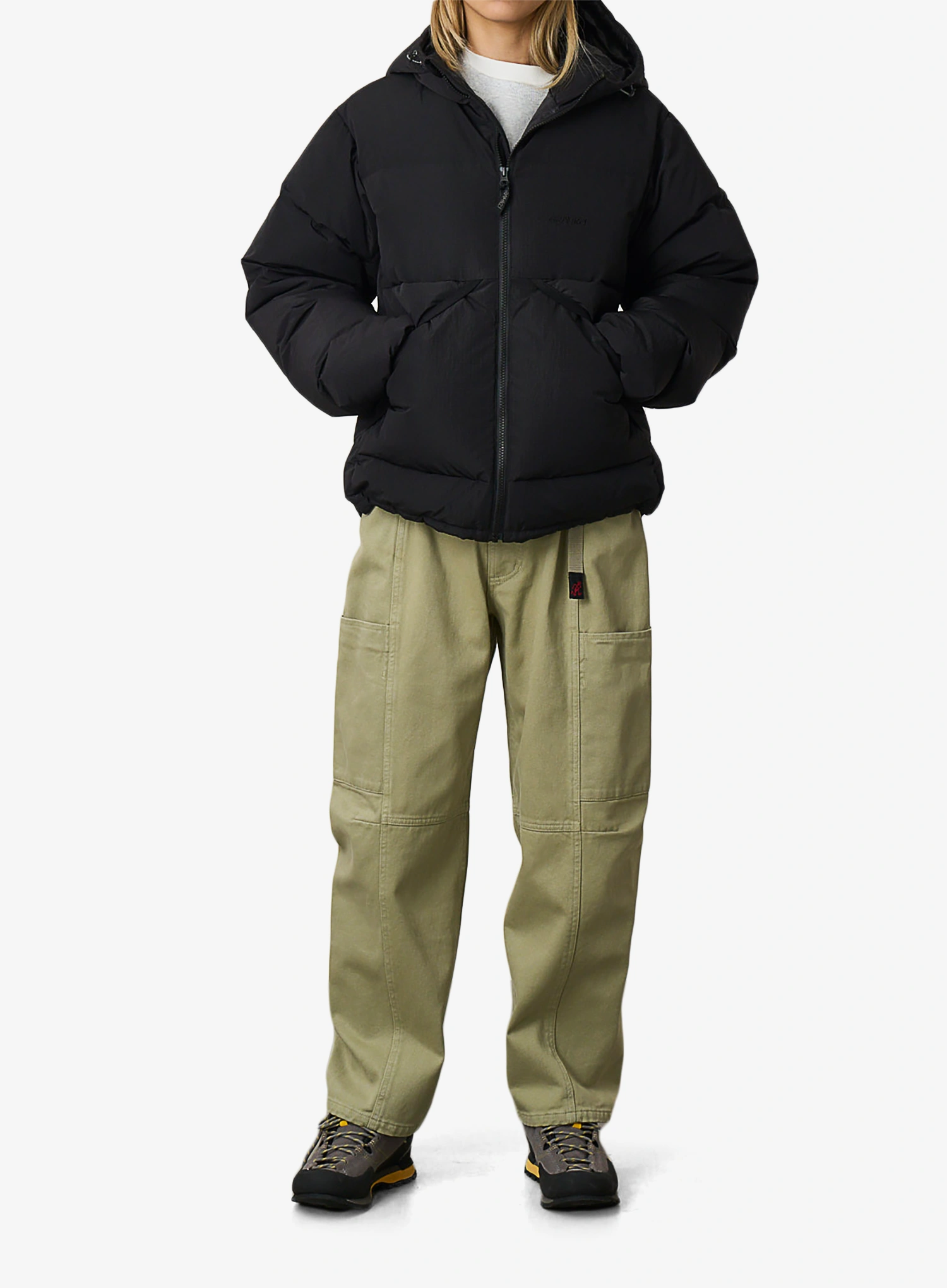 Geaca matlasata Gramicci Down Puffer Hooded Jacket - black