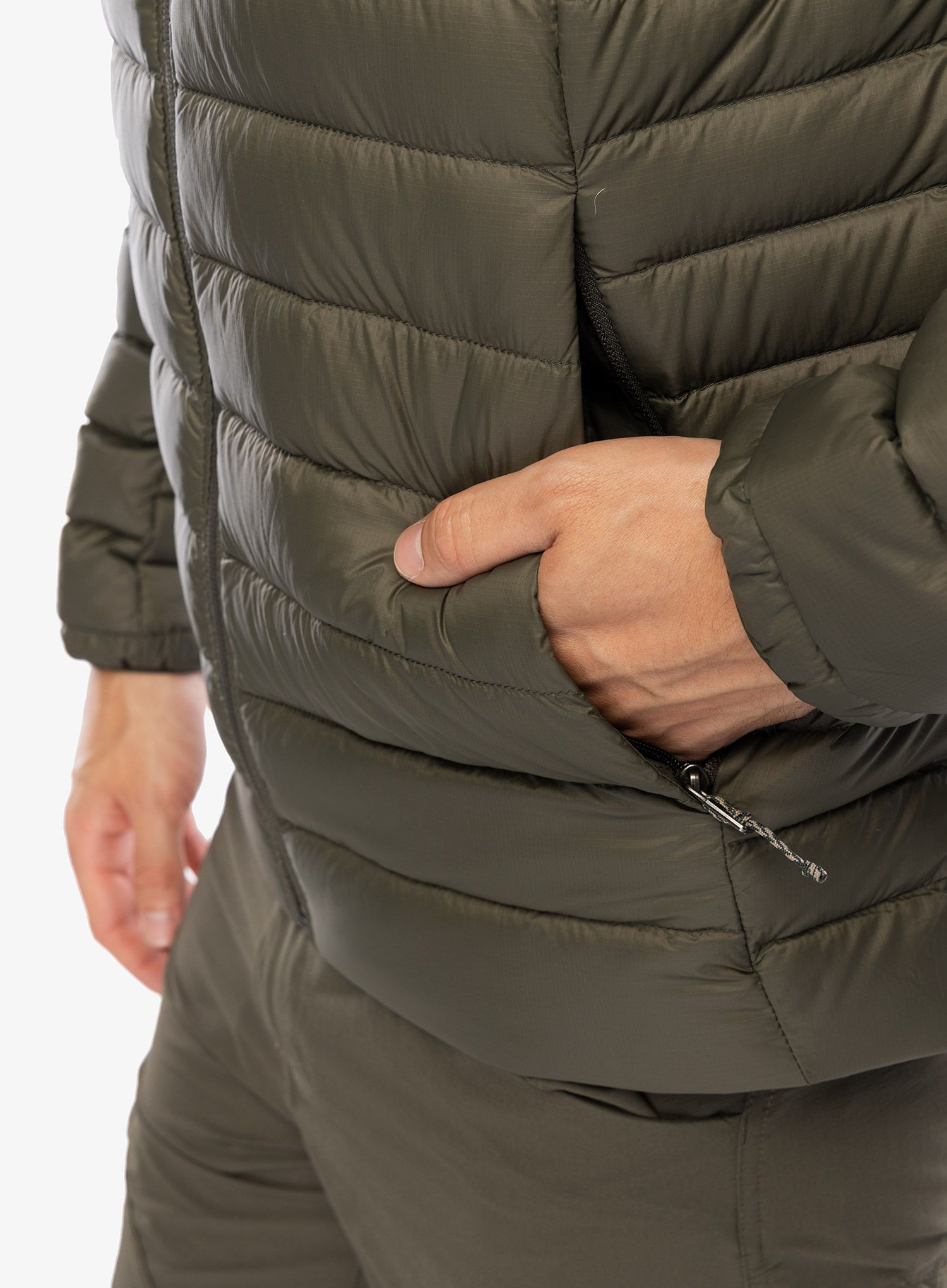 Geaca matlasata Patagonia Down Sweater Hoody - pine needle green