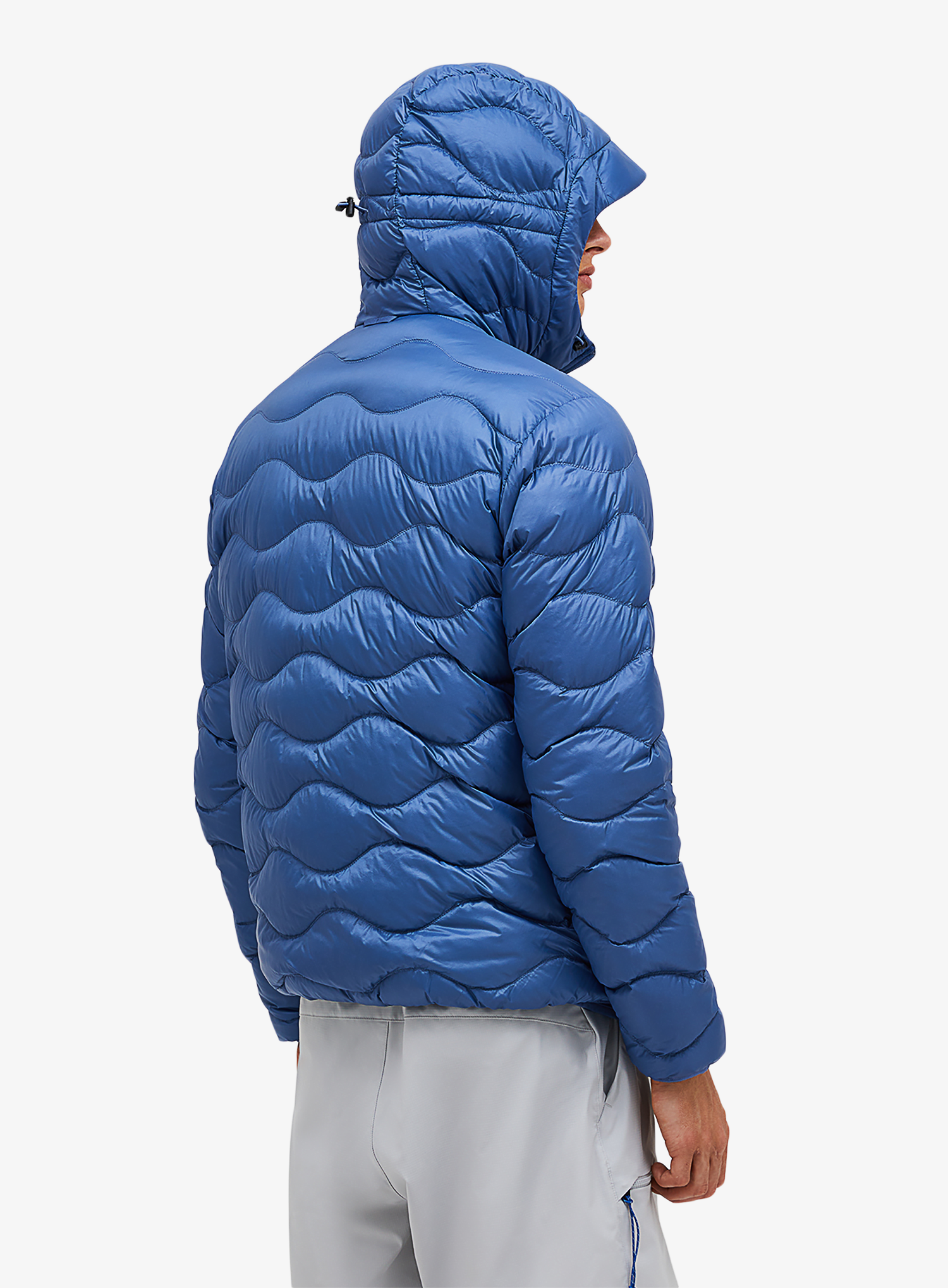 Geaca matlasata Peak Performance Helium Down Hood Jacket - summit sky/snowmelt