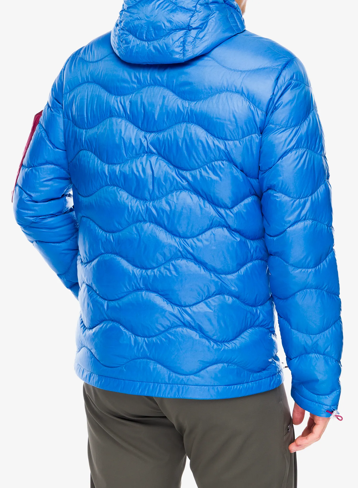Geaca matlasata Peak Performance Helium Utility Down Hood Jacket - azure ascent/mountain mist