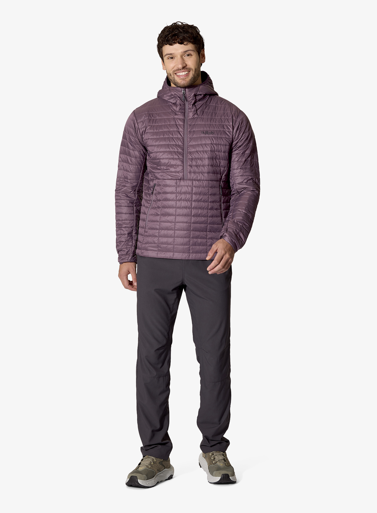 Geaca matlasata Rab Microlighter Pullover Hoody - dark iris