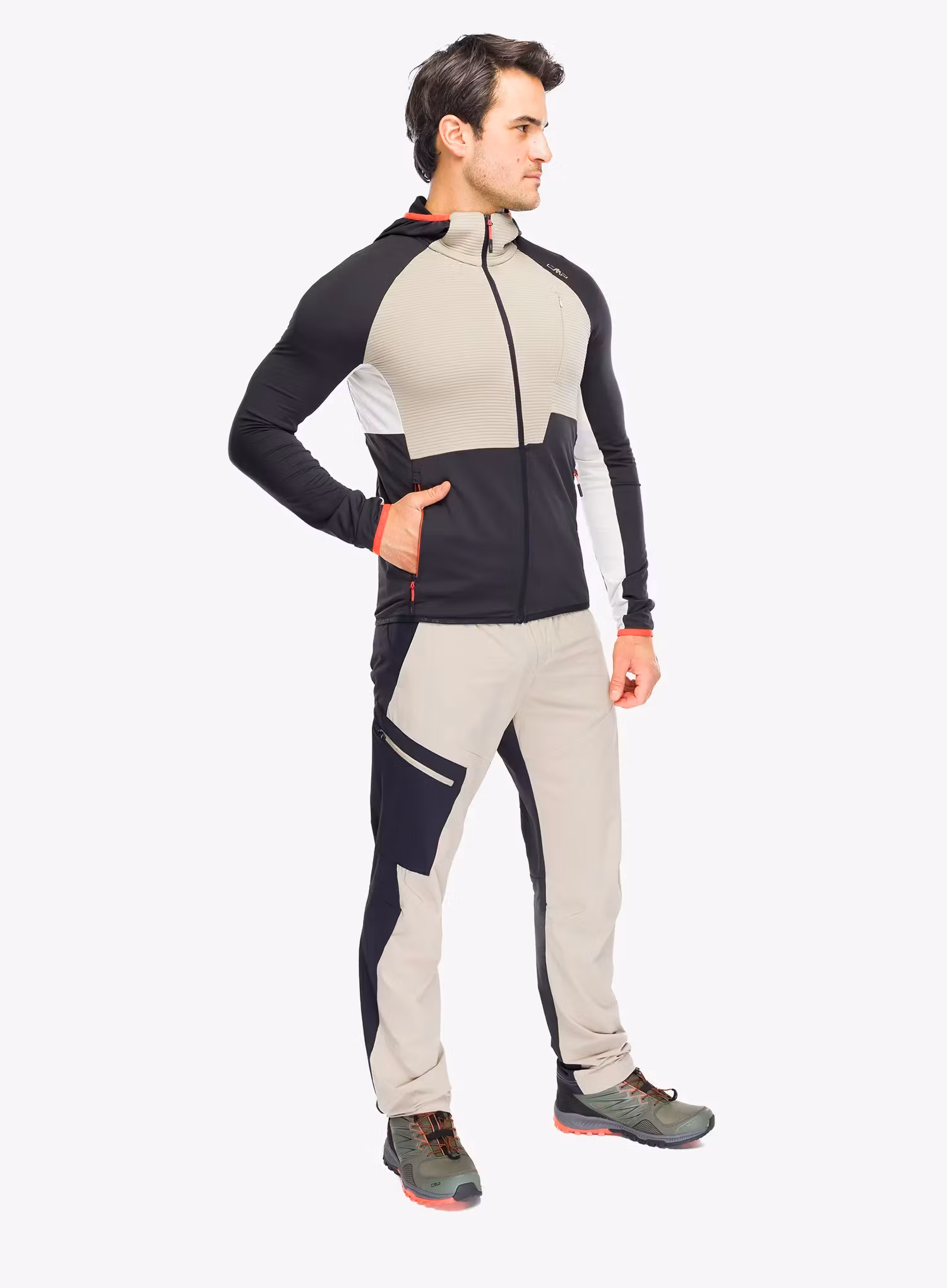 Geaca Softshell CMP Rils Jacket Fix Hood - antracite/corda