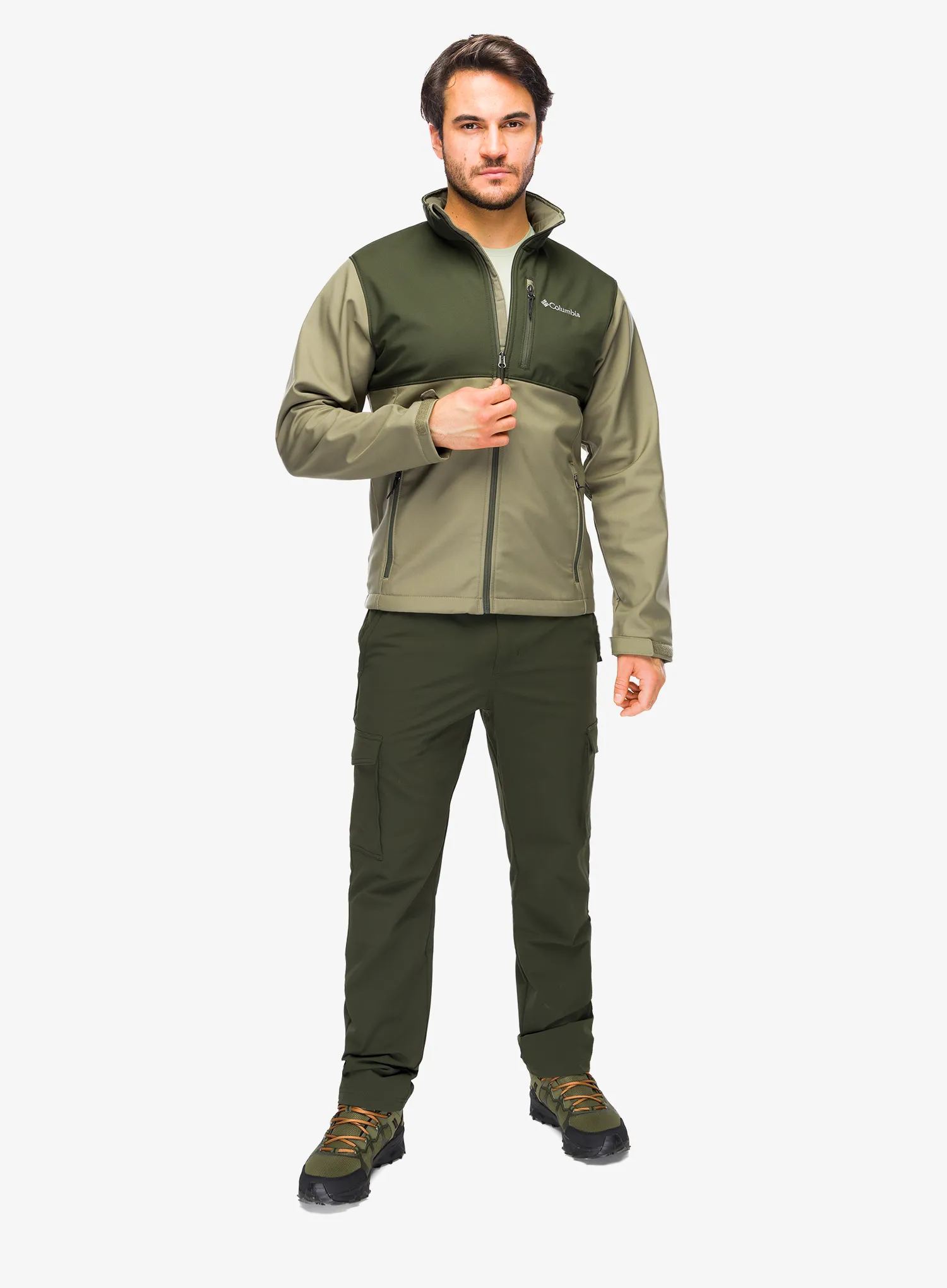 Geaca Softshell Columbia Ascender Softshell Jacket - stone green/greenscape